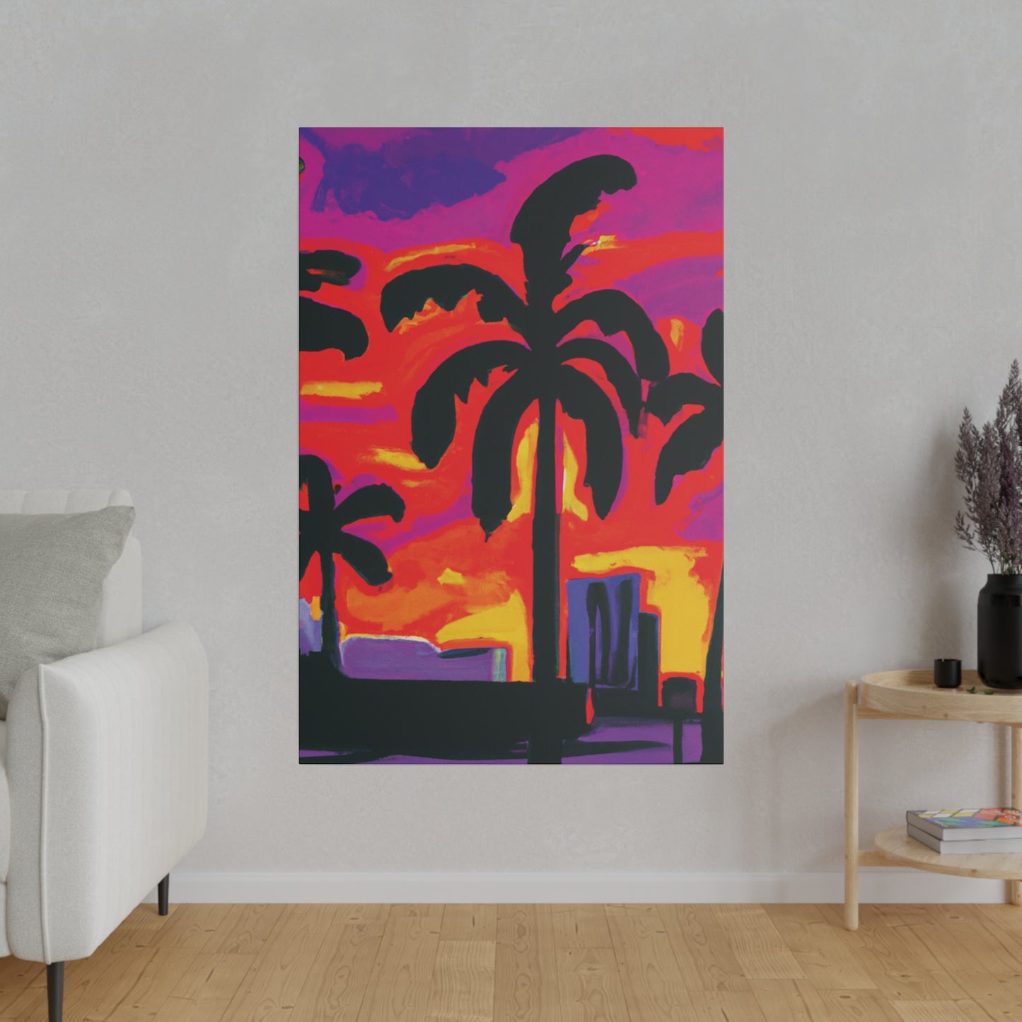 4066V - Miami Beach Sunset Painting Print | Miami | Beach | Sunset | Poster | Home Decor | Wall Art | Canvas