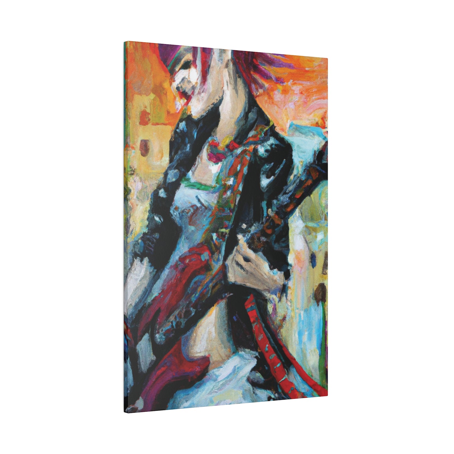 732X - Rockstar Oil Painting Style Print | Poster | Home Decor | Wall Art | Music Art | Canvas