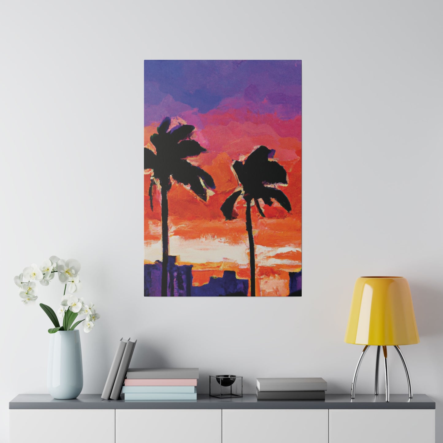 3243X - Miami Beach Sunset Painting Print | Miami | Beach | Sunset | Poster | Home Decor | Wall Art | Canvas