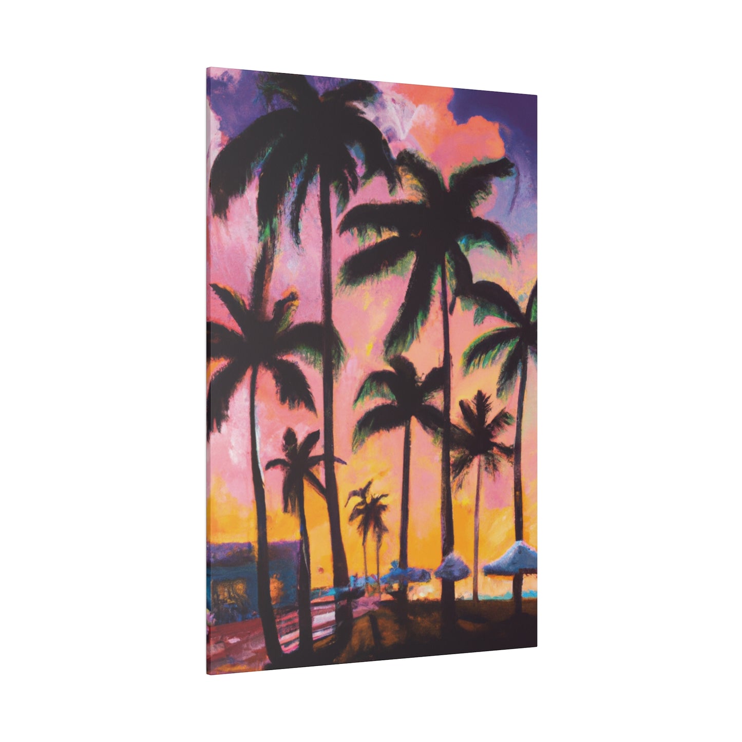 7524X - Miami Beach Sunset Painting Print | Miami | Beach | Sunset | Poster | Home Decor | Wall Art | Canvas