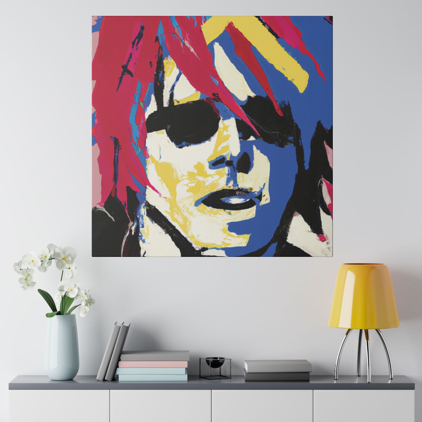9537K - Rockstar Painting Print | Face | Abstract | Poster | Home Decor | Wall Art | Music Art | Canvas