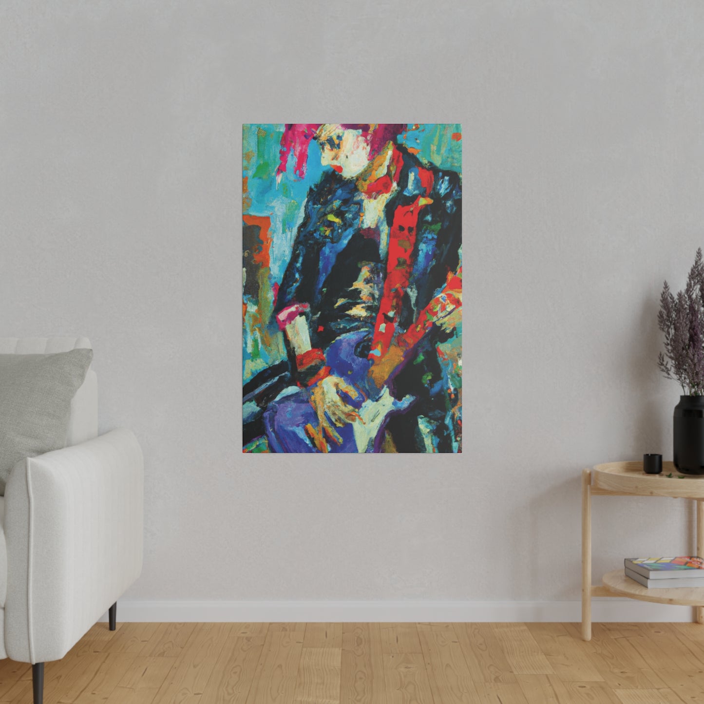 8275Z - Rockstar Oil Painting Style Print | Poster | Home Decor | Wall Art | Music Art | Canvas