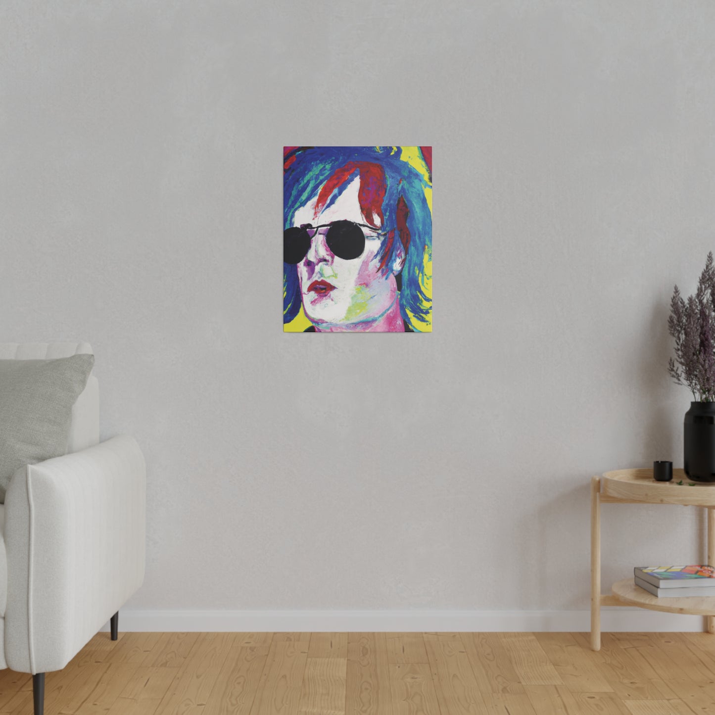 7634A - Rockstar Painting Print | Face | Abstract | Poster | Home Decor | Wall Art | Music Art | Canvas