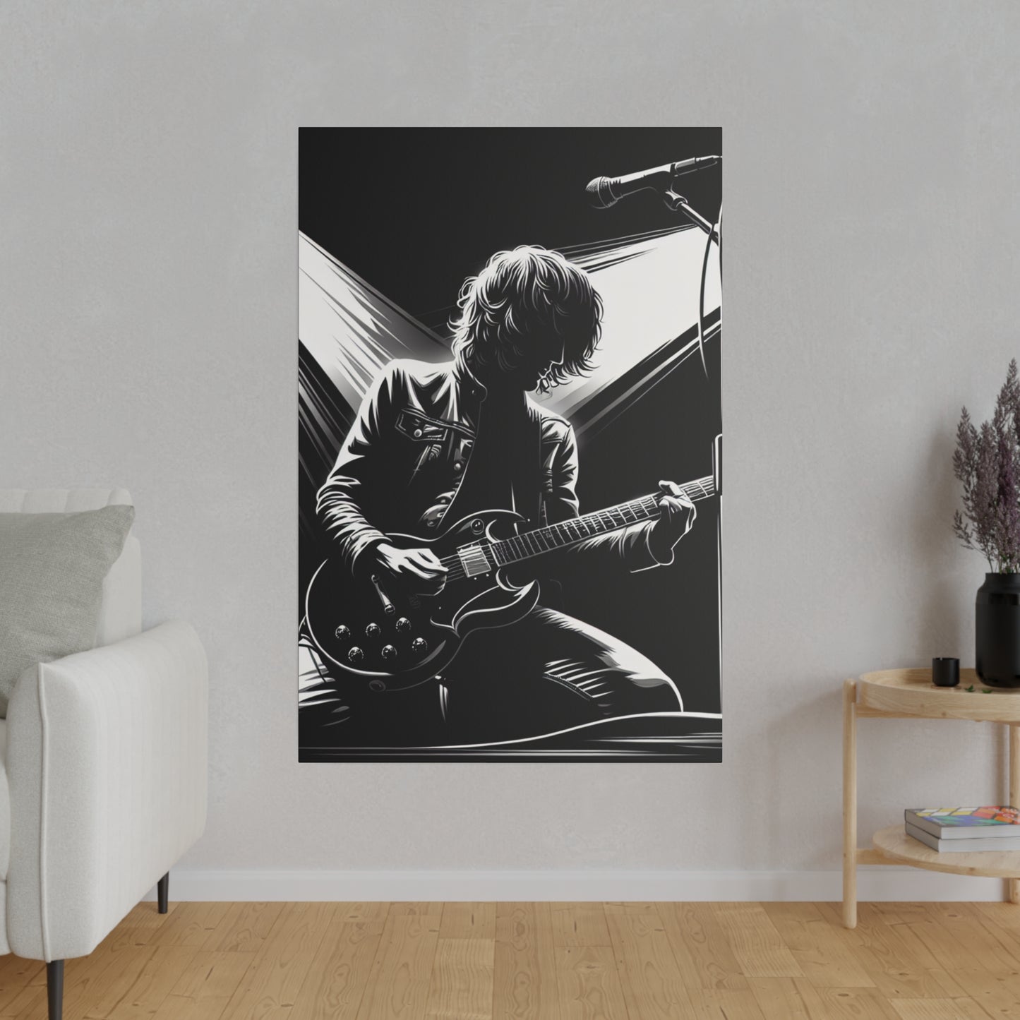 3921C - music art work, rockstar gifts, musician gift ideas, guitar art work, guitar artwork, guitar wall art canvas, playing guitar, decor