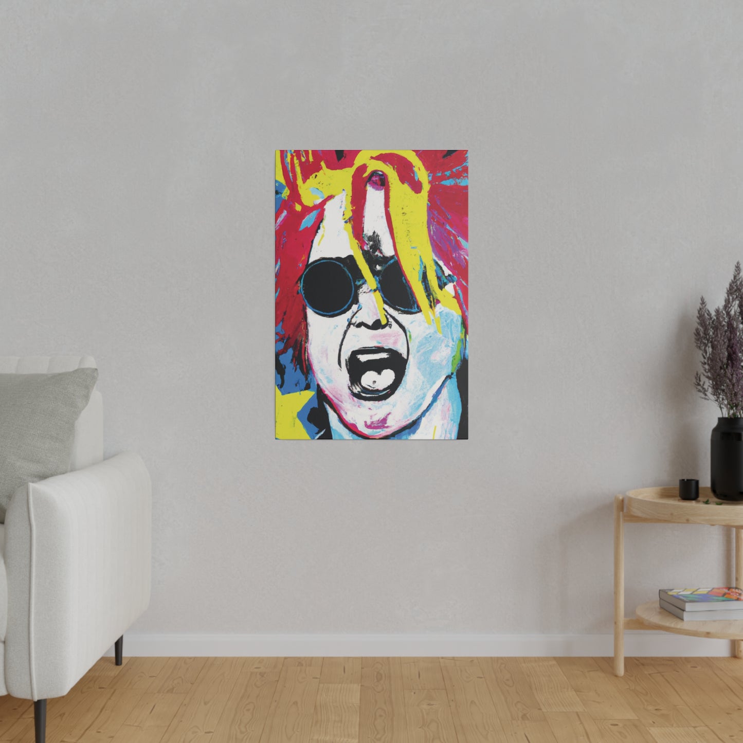 9456X - Rockstar Painting Print | Face | Abstract | Poster | Home Decor | Wall Art | Music Art | Canvas