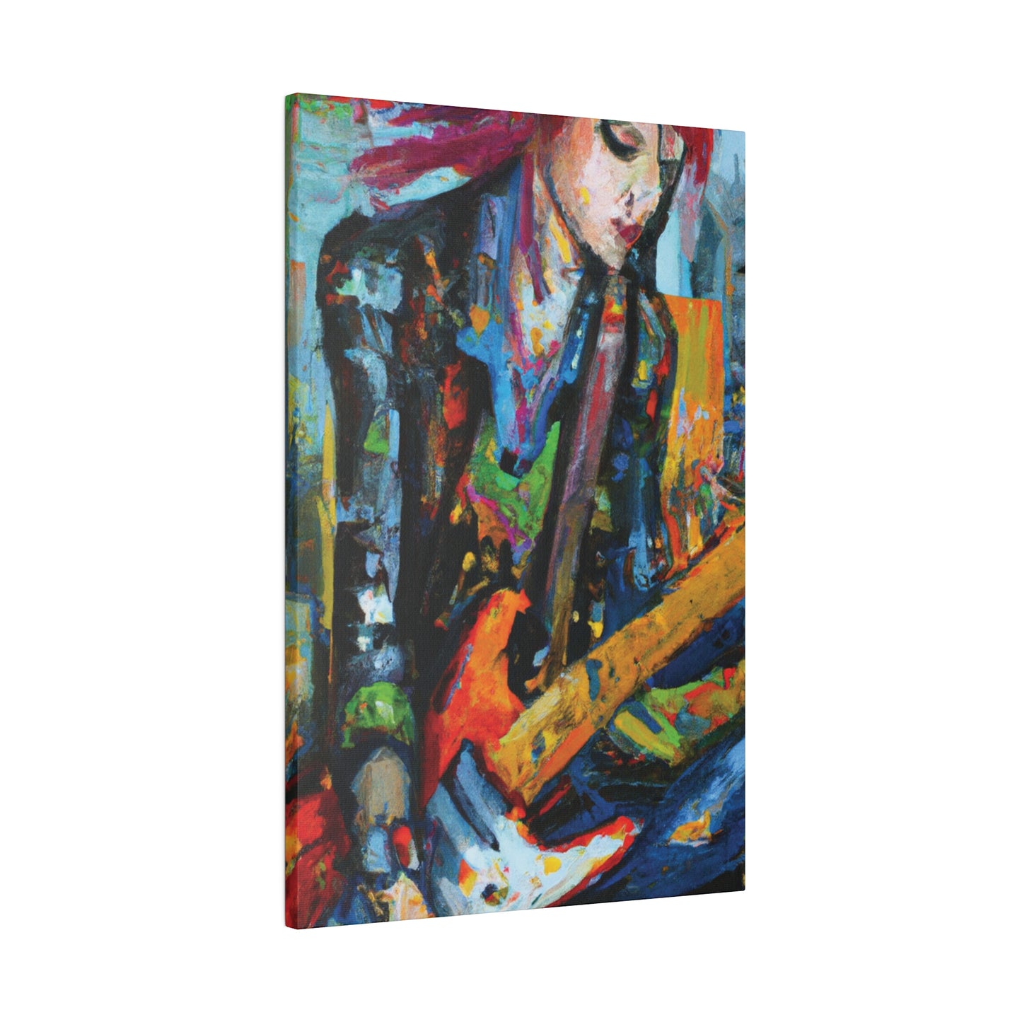 7893K - Rockstar Oil Painting Style Print | Poster | Home Decor | Wall Art | Music Art | Canvas