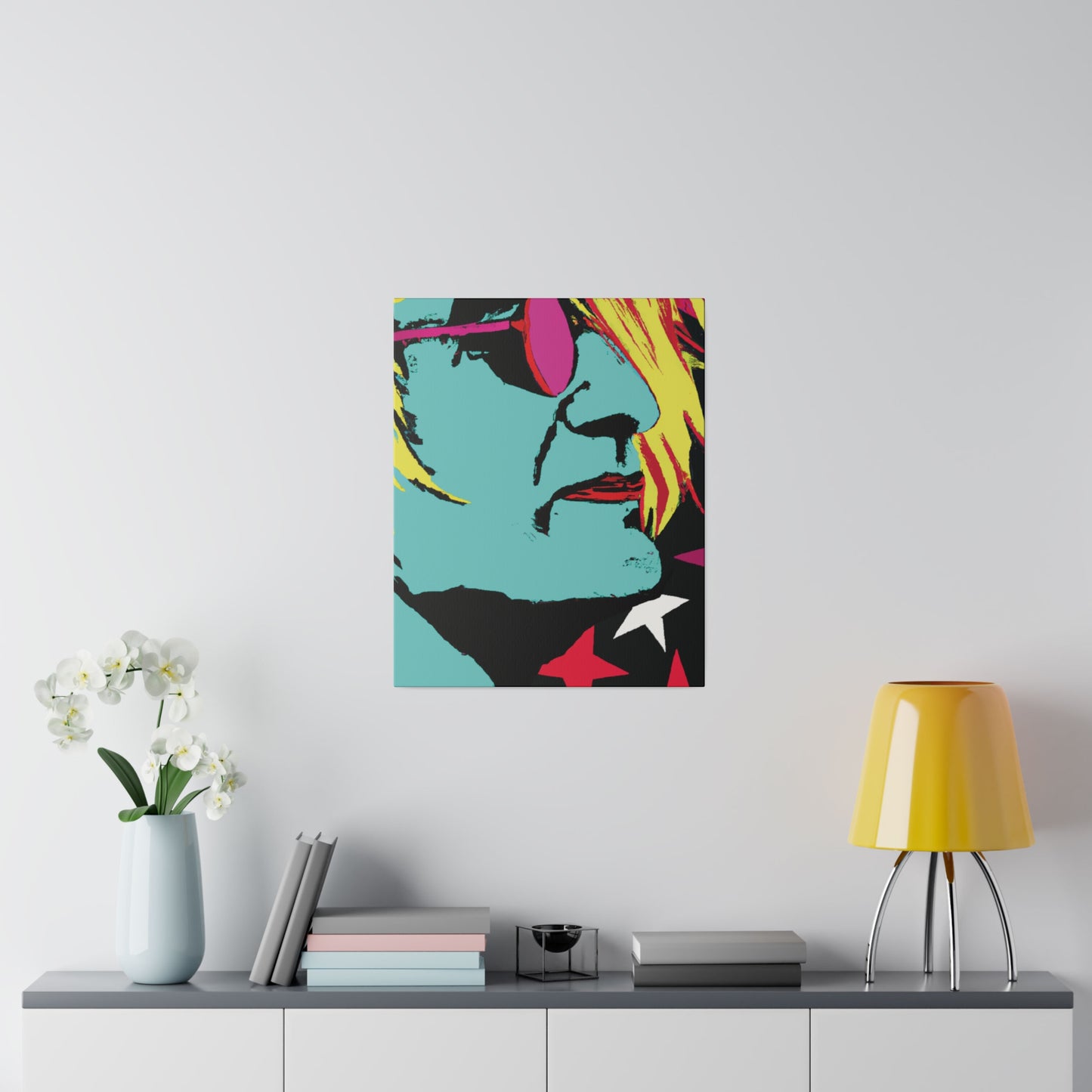 9486Q - Rockstar Painting Print | Face | Abstract | Poster | Home Decor | Wall Art | Music Art | Canvas