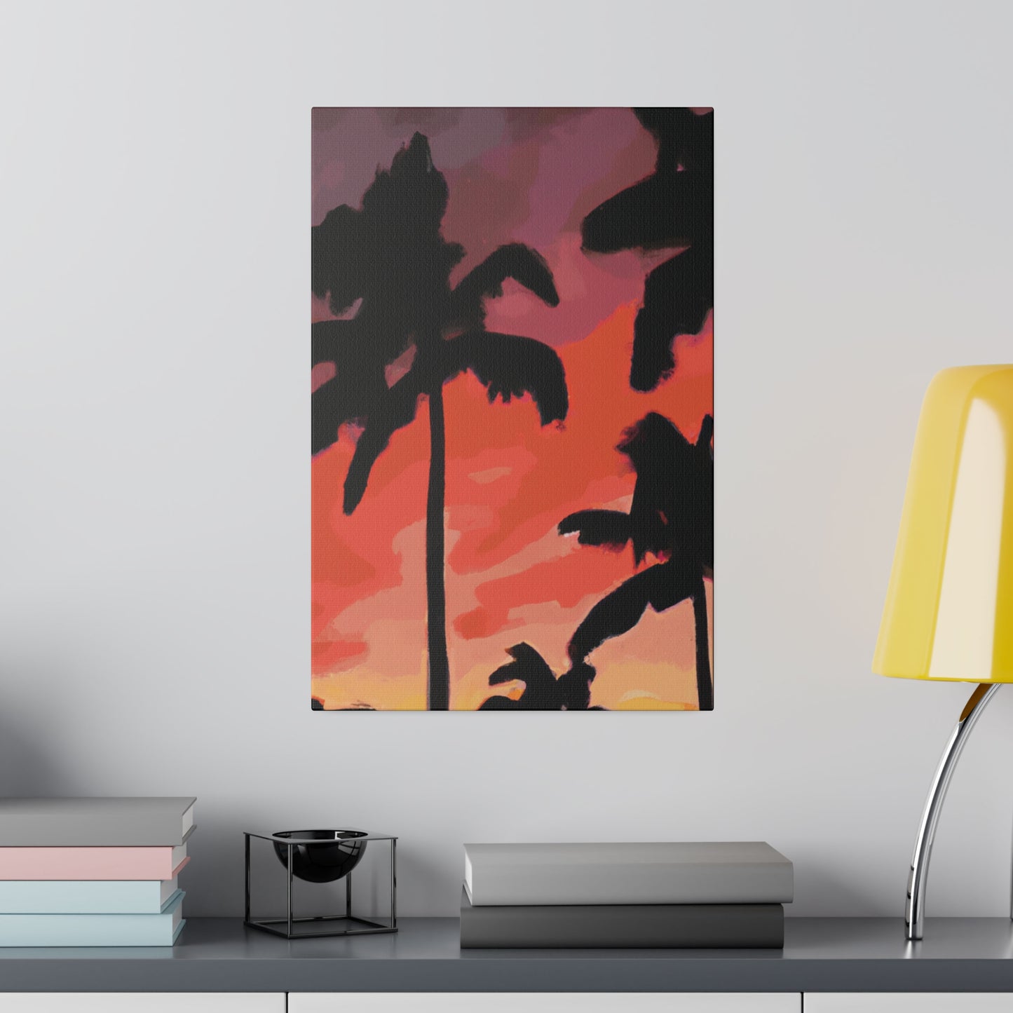 9324K - Miami Beach Sunset Painting Print | Miami | Beach | Sunset | Poster | Home Decor | Wall Art | Canvas