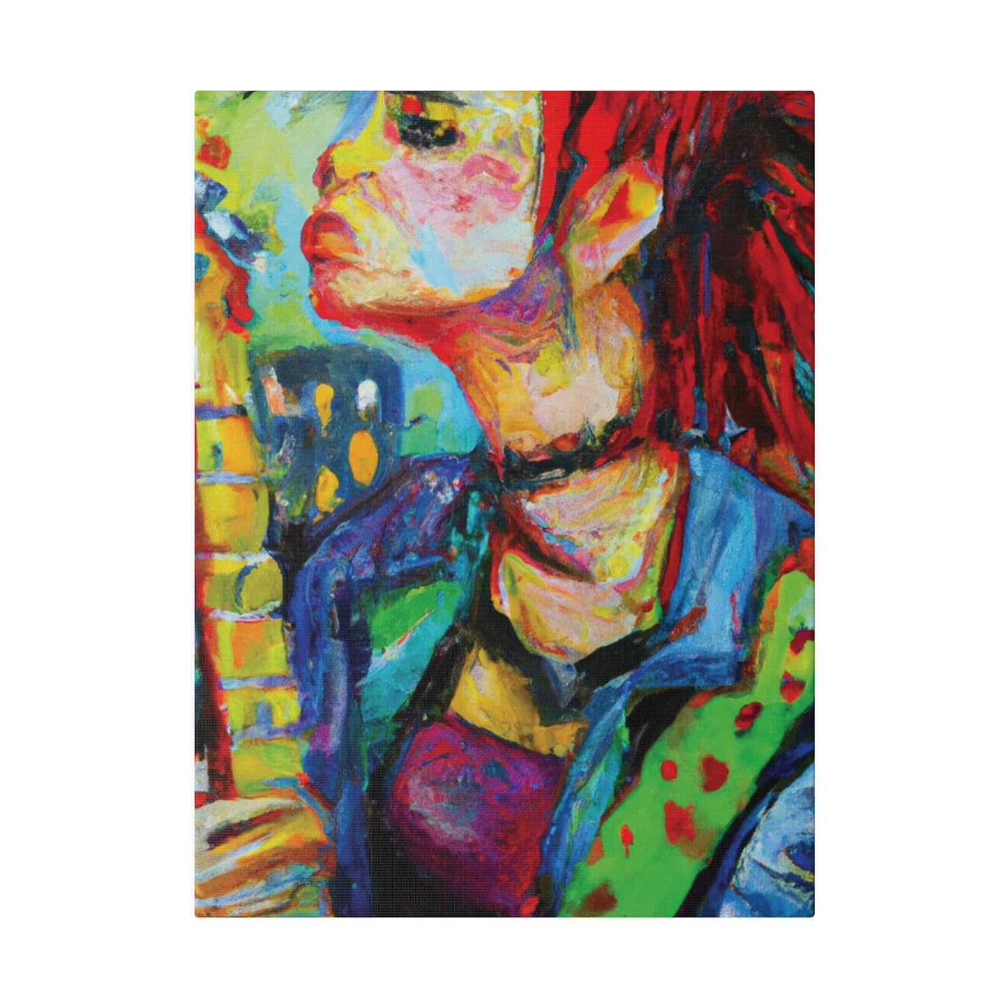 4898X - Rockstar Oil Painting Style Print | Poster | Home Decor | Wall Art | Music Art | Canvas