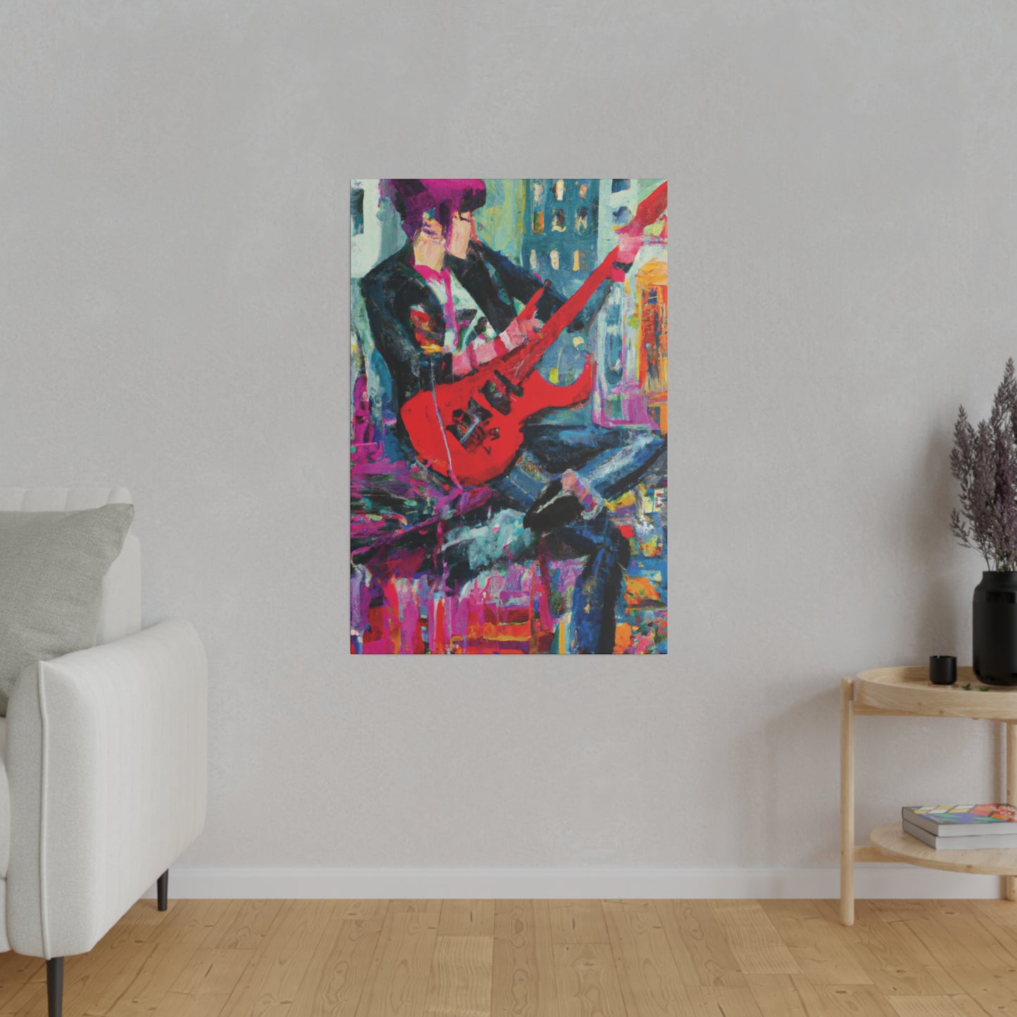 7878O - Rockstar Oil Painting Style Print | Poster | Home Decor | Wall Art | Music Art | Canvas