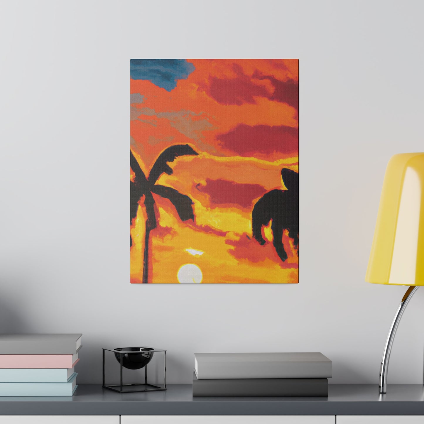 497L - Miami Beach Sunset Painting Print | Miami | Beach | Sunset | Poster | Home Decor | Wall Art | Canvas