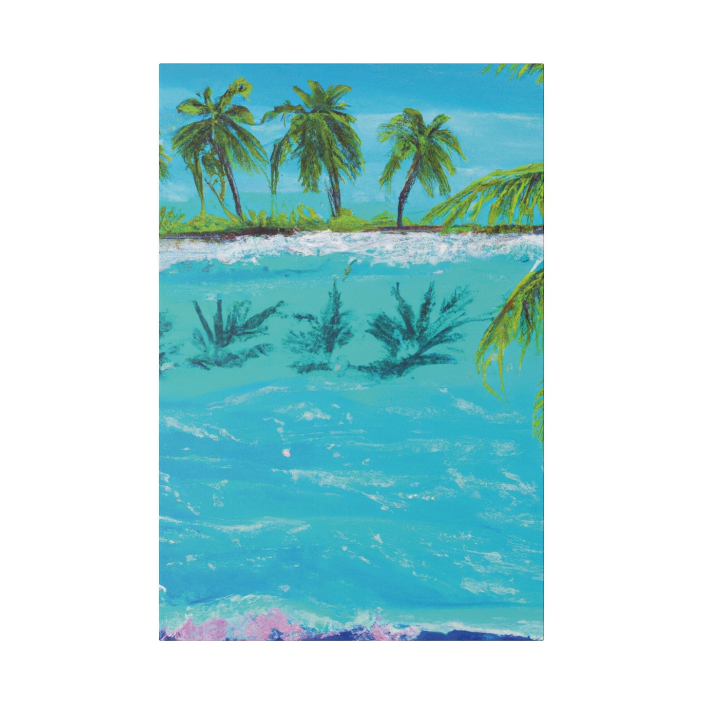 8321K - Bahamas Ocean Painting Print | Bahamas | Ocean | Beach | Poster | Home Decor | Wall Art | Canvas