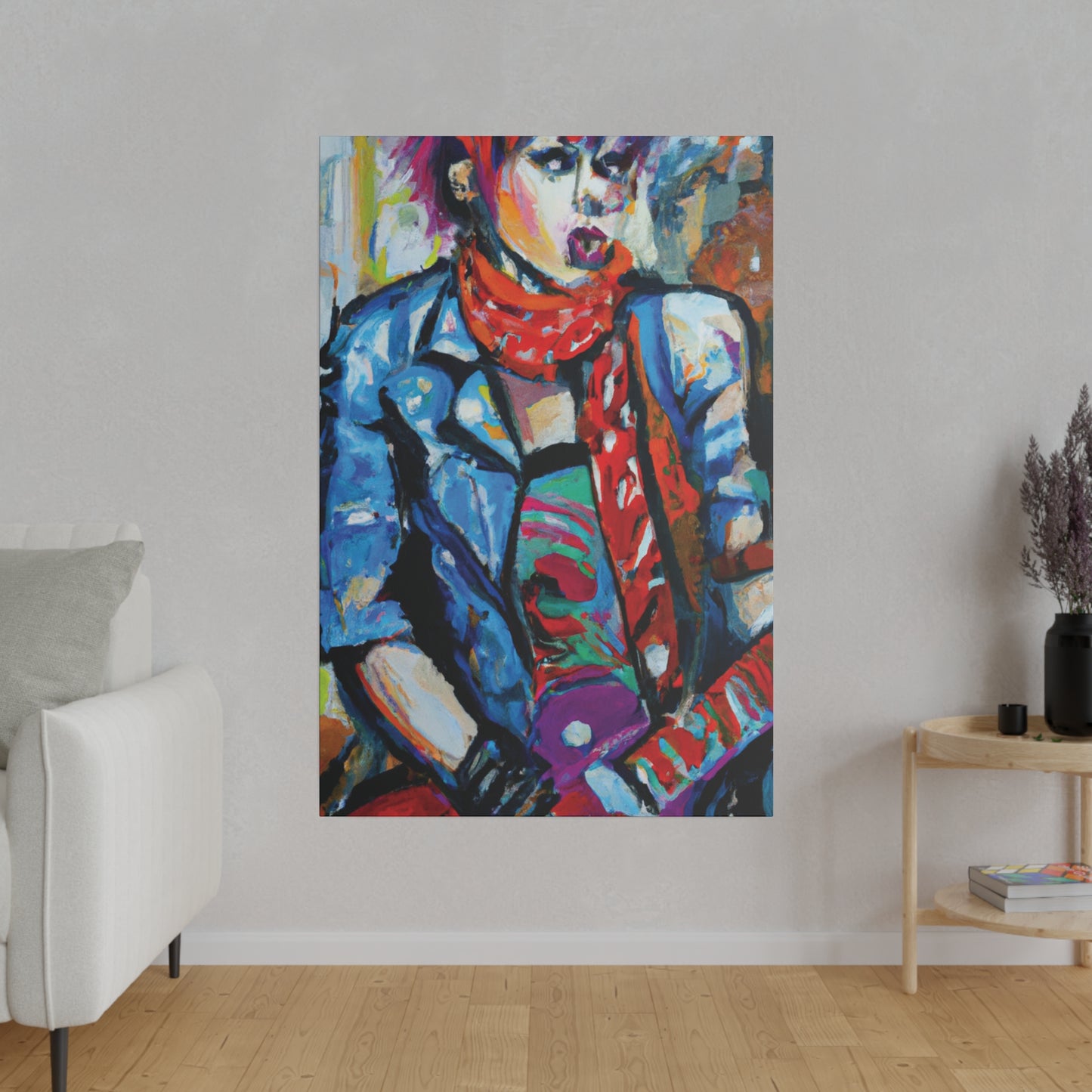 8142T - Rockstar Oil Painting Style Print | Poster | Home Decor | Wall Art | Music Art | Canvas