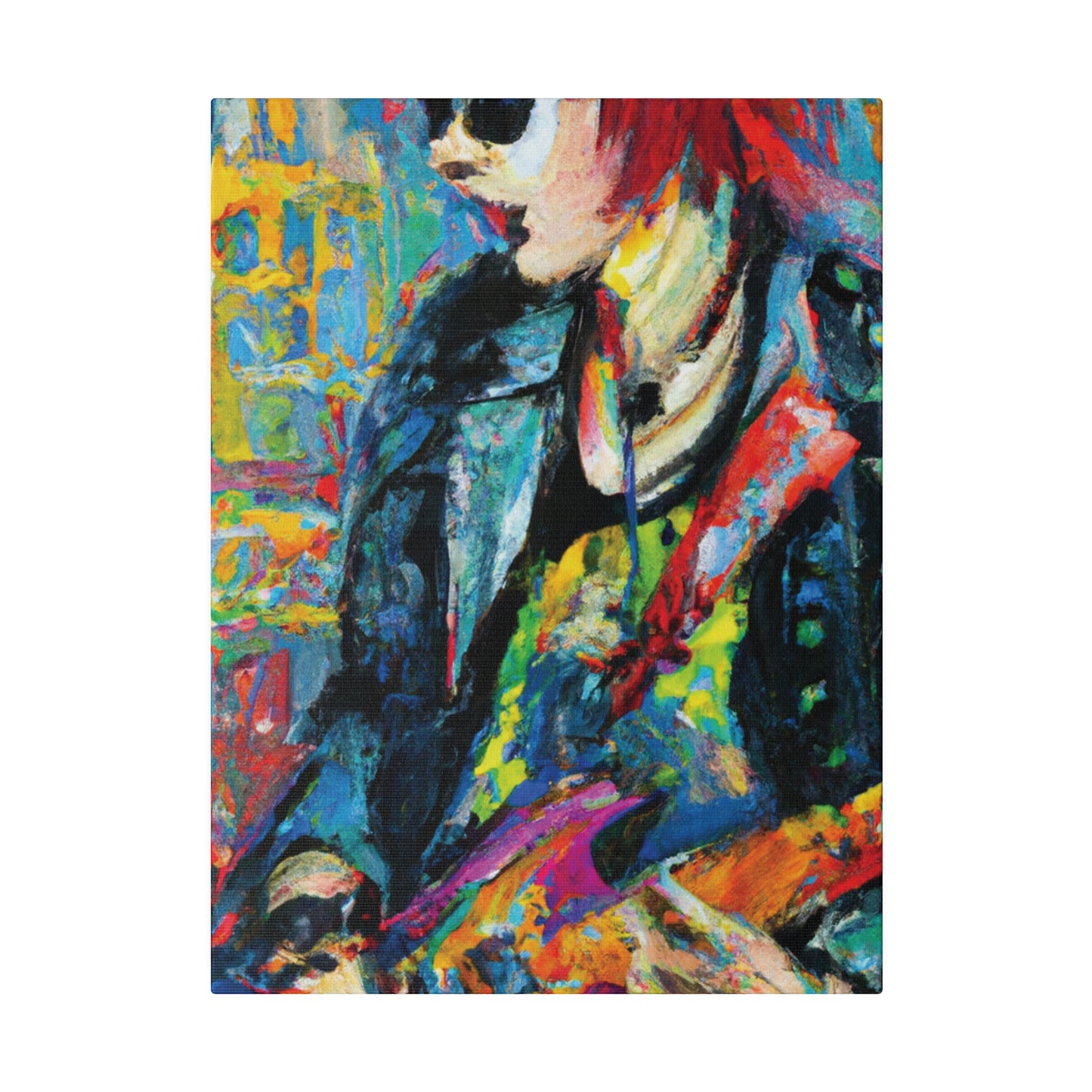 1754P - Rockstar Oil Painting Style Print | Poster | Home Decor | Wall Art | Music Art | Canvas