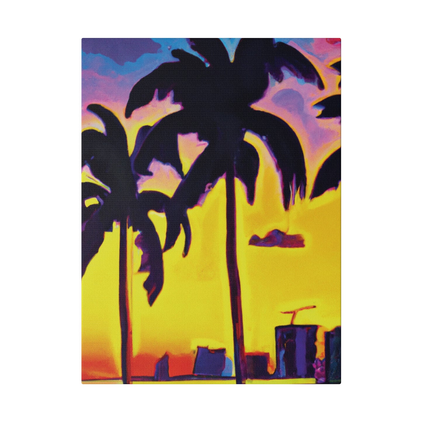 5674W - Miami Beach Sunset Painting Print | Miami | Beach | Sunset | Poster | Home Decor | Wall Art | Canvas