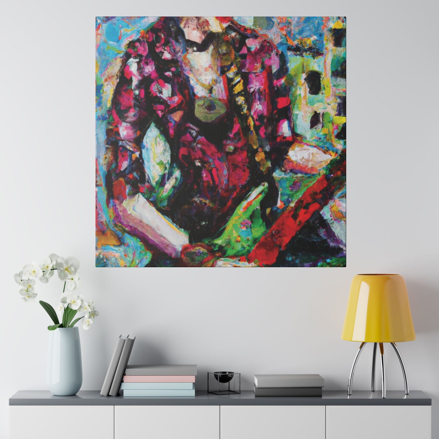 9453F - Rockstar Oil Painting Style Print | Poster | Home Decor | Wall Art | Music Art | Canvas