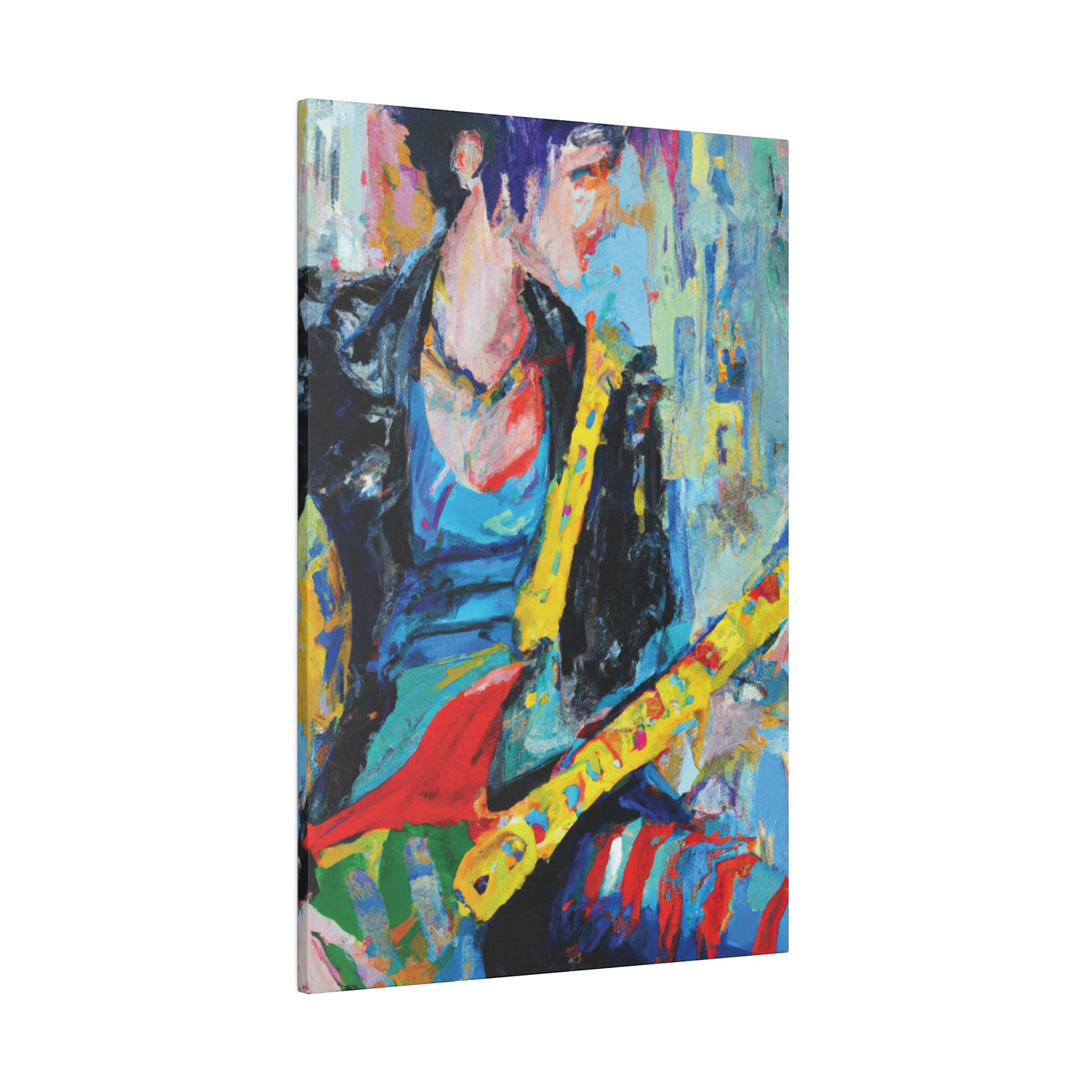 514Y - Rockstar Oil Painting Style Print | Poster | Home Decor | Wall Art | Music Art | Canvas