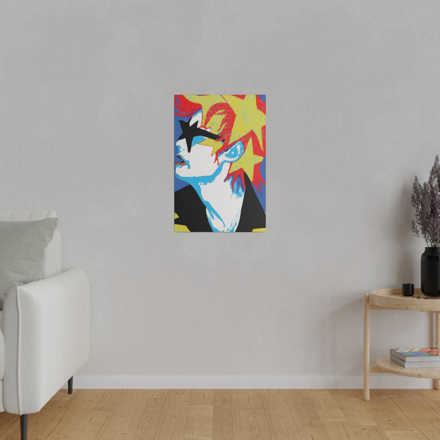 9245E - Rockstar Painting Print | Face | Abstract | Poster | Home Decor | Wall Art | Music Art | Canvas