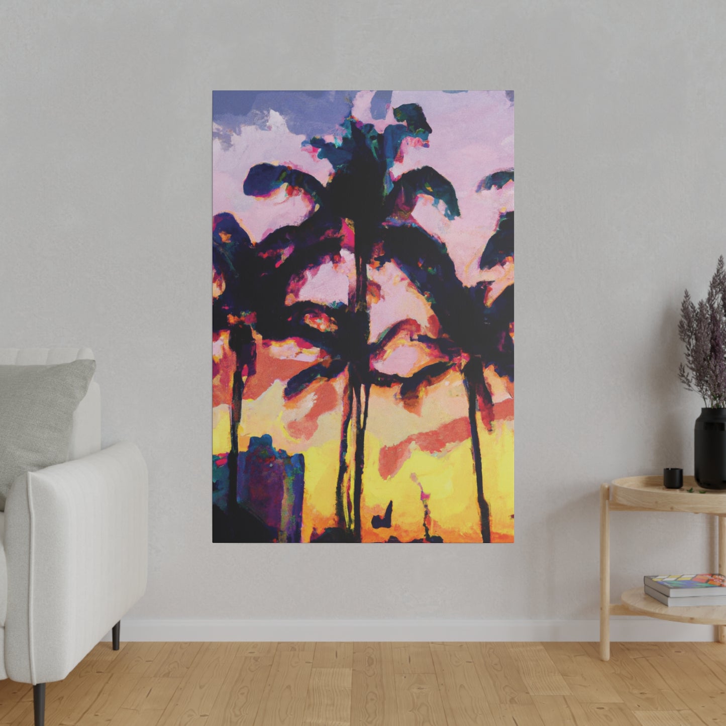 3398S - Miami Beach Sunset Painting Print | Miami | Beach | Sunset | Poster | Home Decor | Wall Art | Canvas