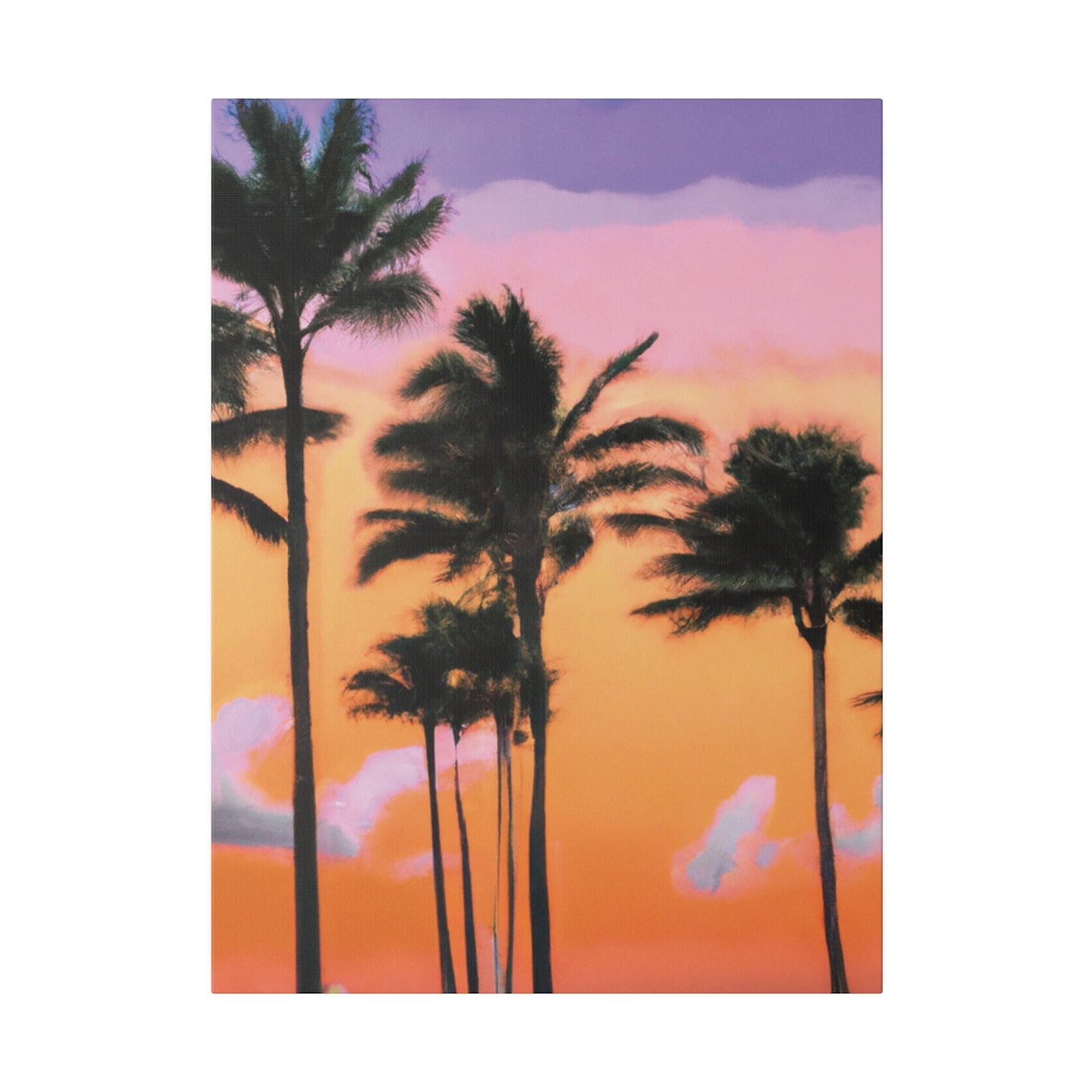 4126T - Miami Beach Sunset Painting Print | Miami | Beach | Sunset | Poster | Home Decor | Wall Art | Canvas