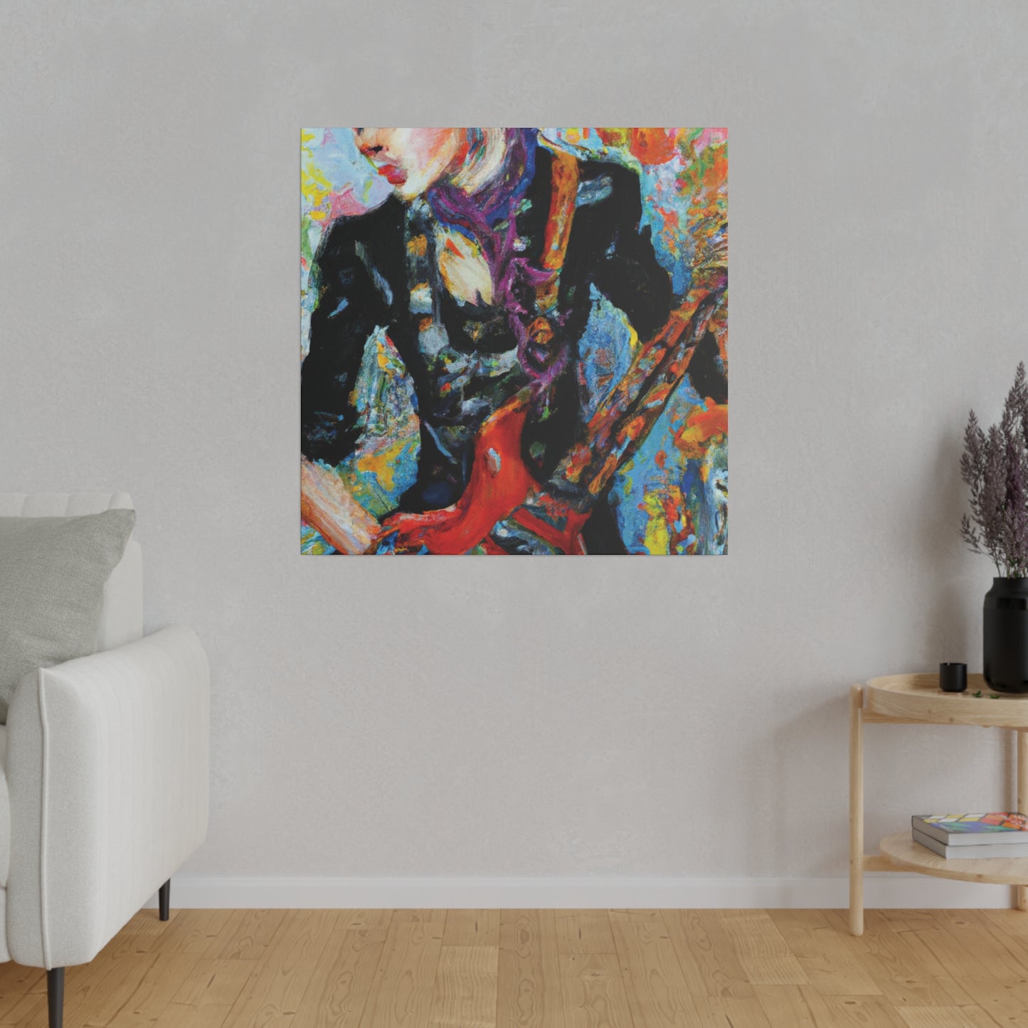 7123G - Rockstar Oil Painting Style Print | Poster | Home Decor | Wall Art | Music Art | Canvas