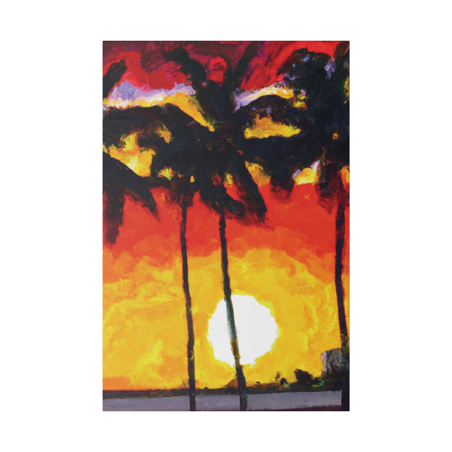 6973R - Miami Beach Sunset Painting Print | Miami | Beach | Sunset | Poster | Home Decor | Wall Art | Canvas