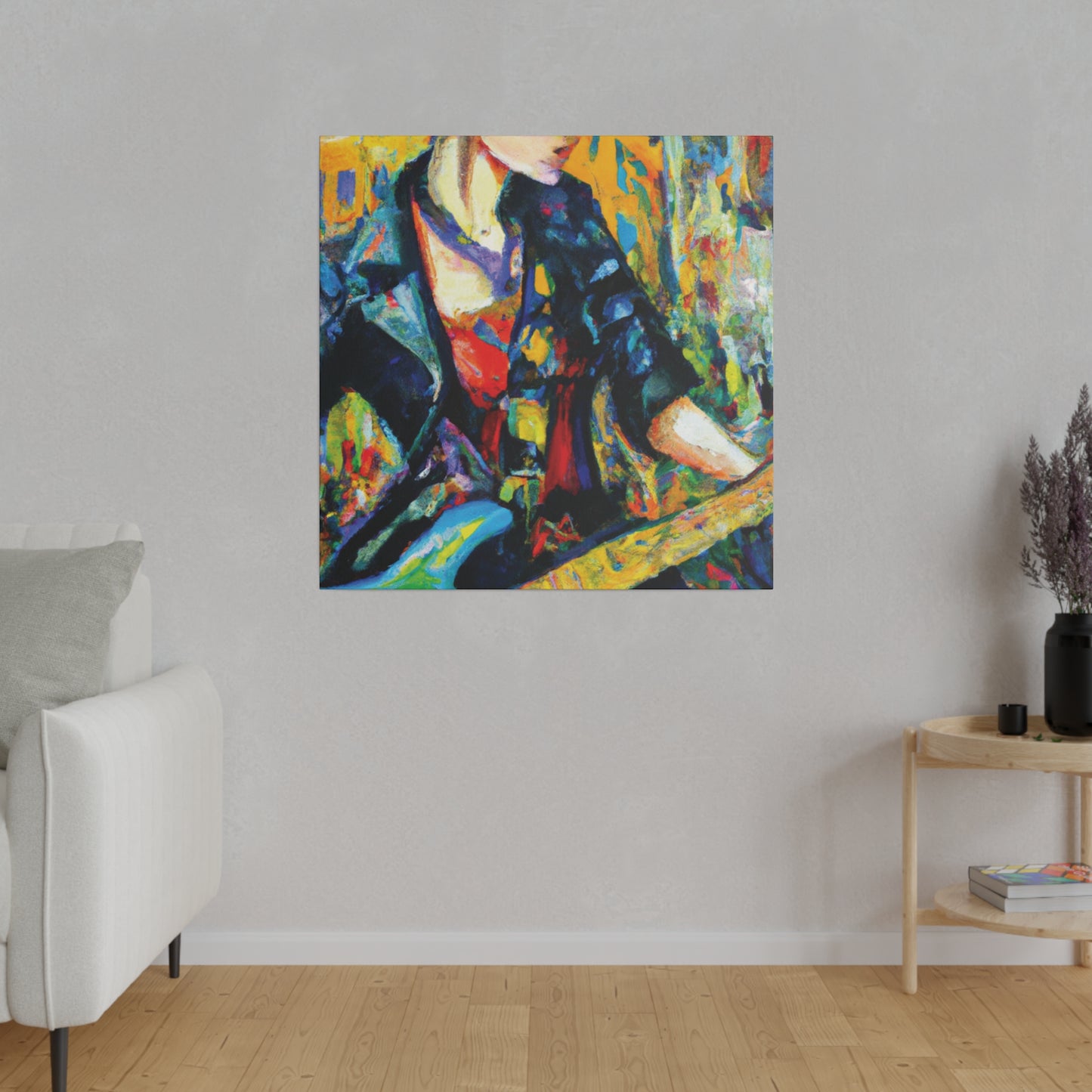 5192N - Rockstar Oil Painting Style Print | Poster | Home Decor | Wall Art | Music Art | Canvas