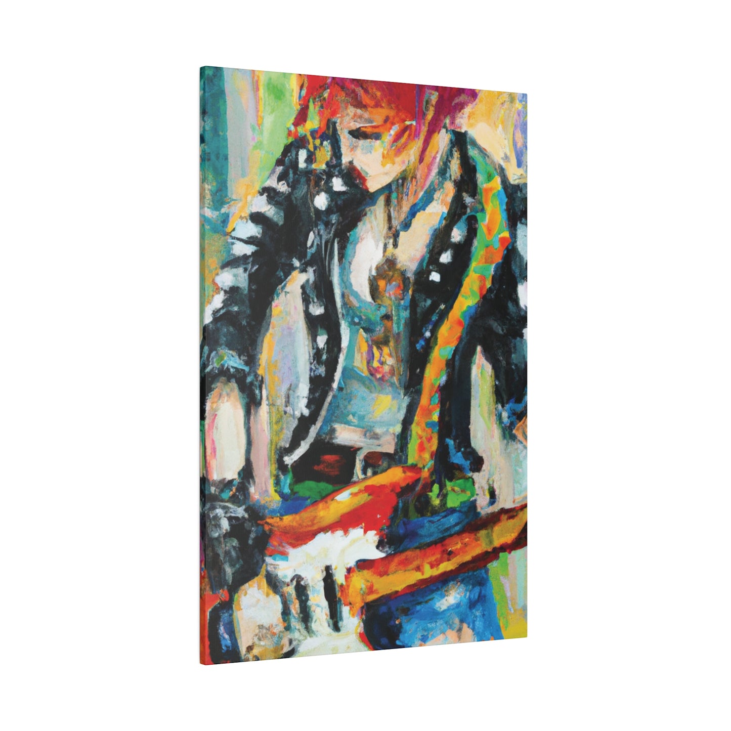 7581U - Rockstar Oil Painting Style Print | Poster | Home Decor | Wall Art | Music Art | Canvas