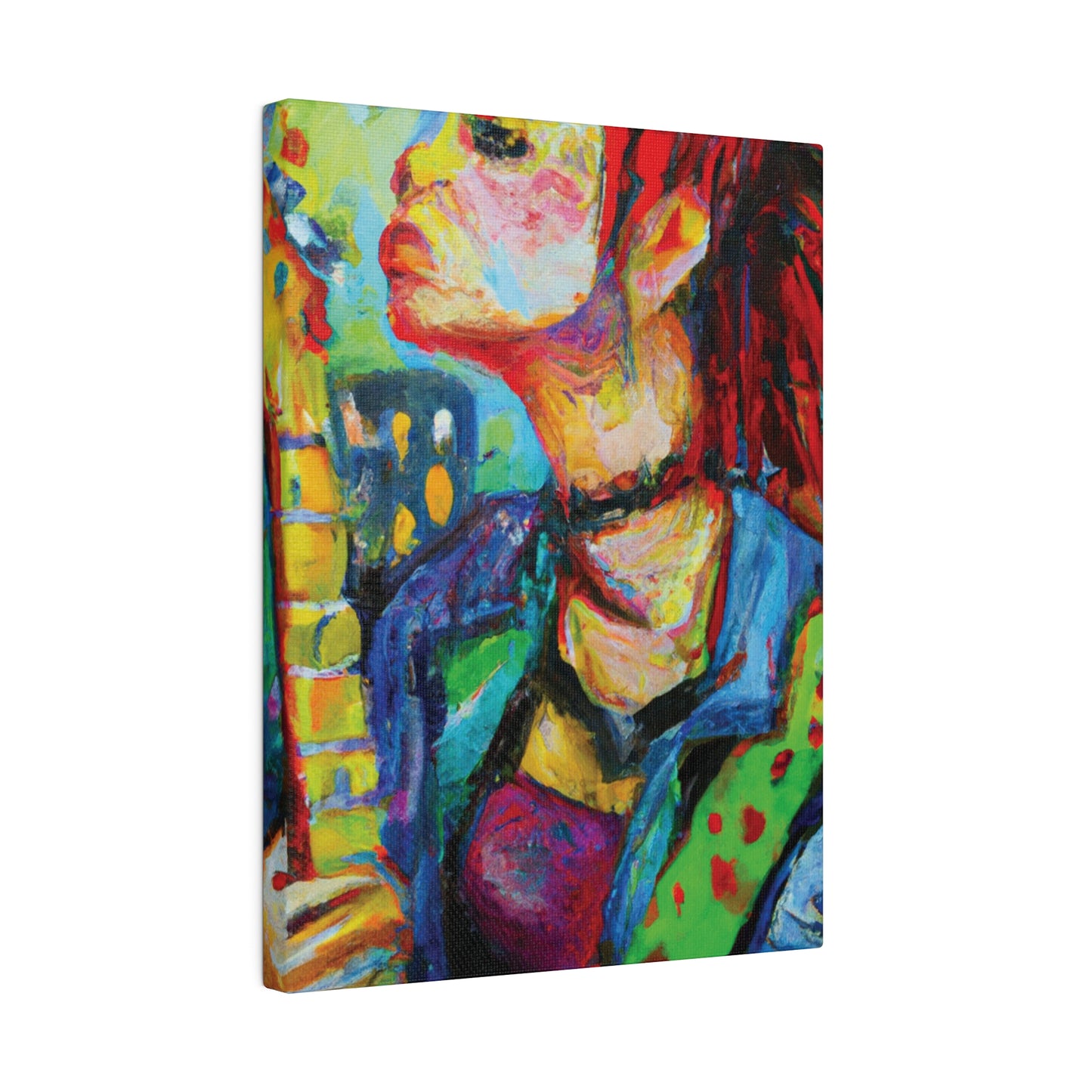4898X - Rockstar Oil Painting Style Print | Poster | Home Decor | Wall Art | Music Art | Canvas