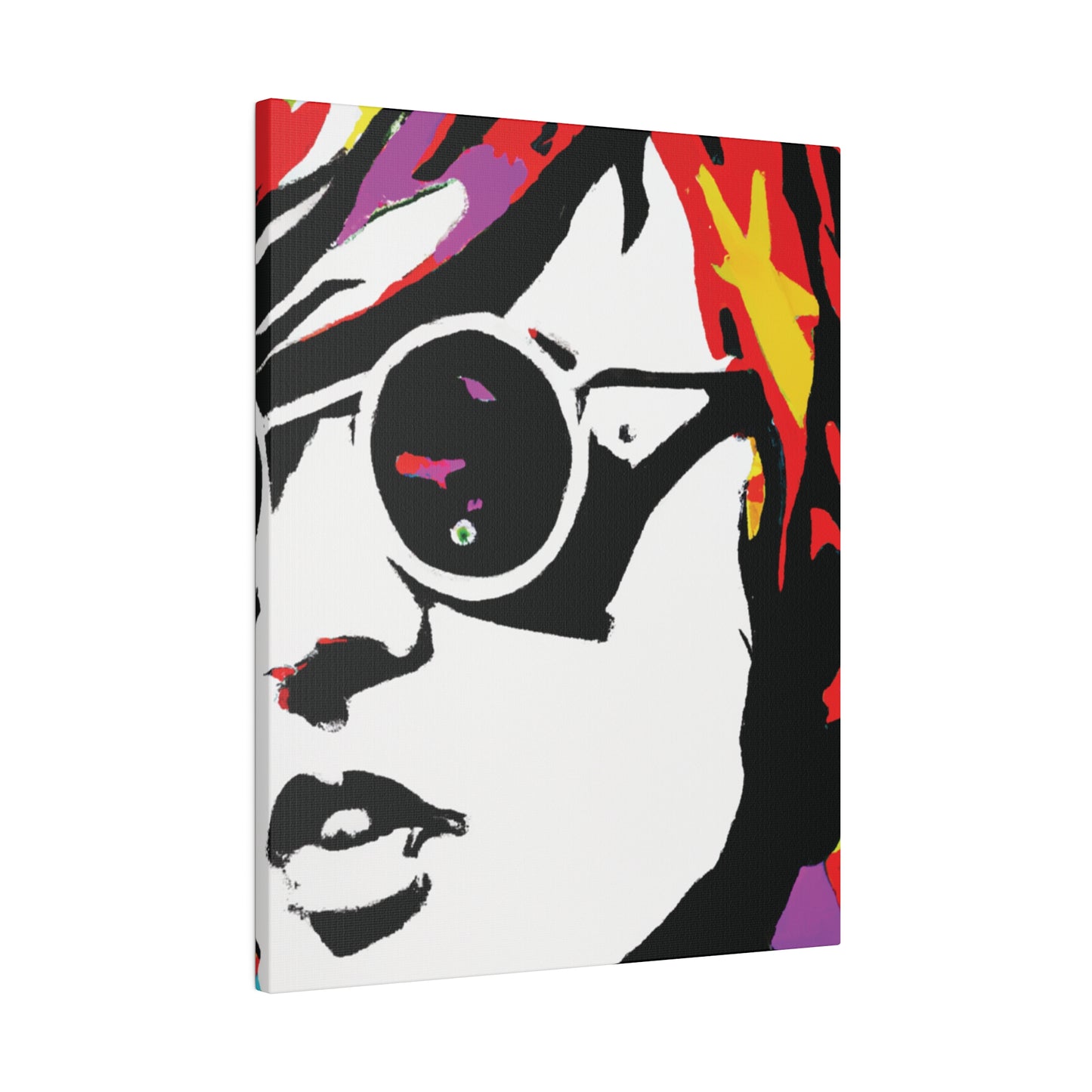 199N - Rockstar Painting Print | Face | Abstract | Poster | Home Decor | Wall Art | Music Art | Canvas