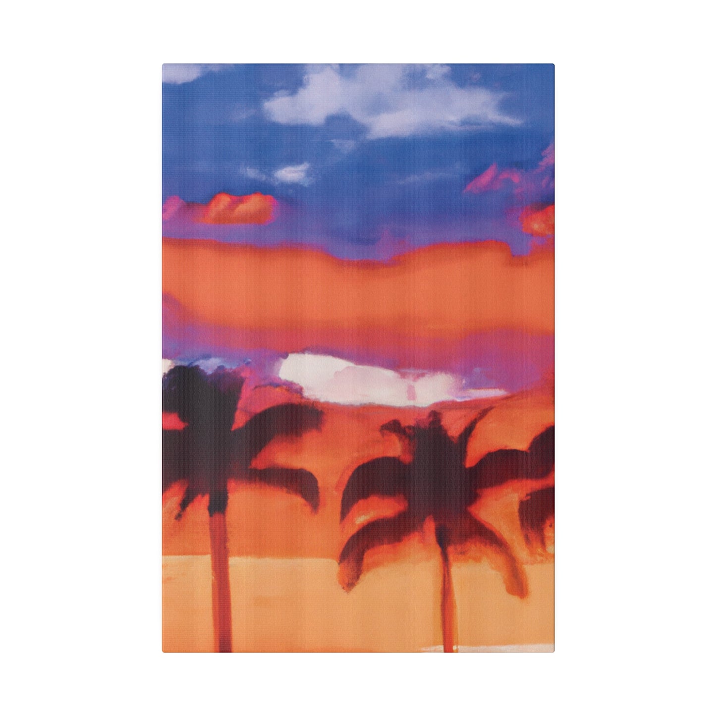 8546B - Miami Beach Sunset Painting Print | Miami | Beach | Sunset | Poster | Home Decor | Wall Art | Canvas