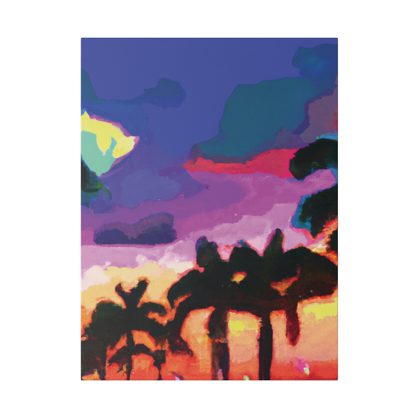 2520H - Miami Beach Sunset Painting Print | Miami | Beach | Sunset | Poster | Home Decor | Wall Art | Canvas