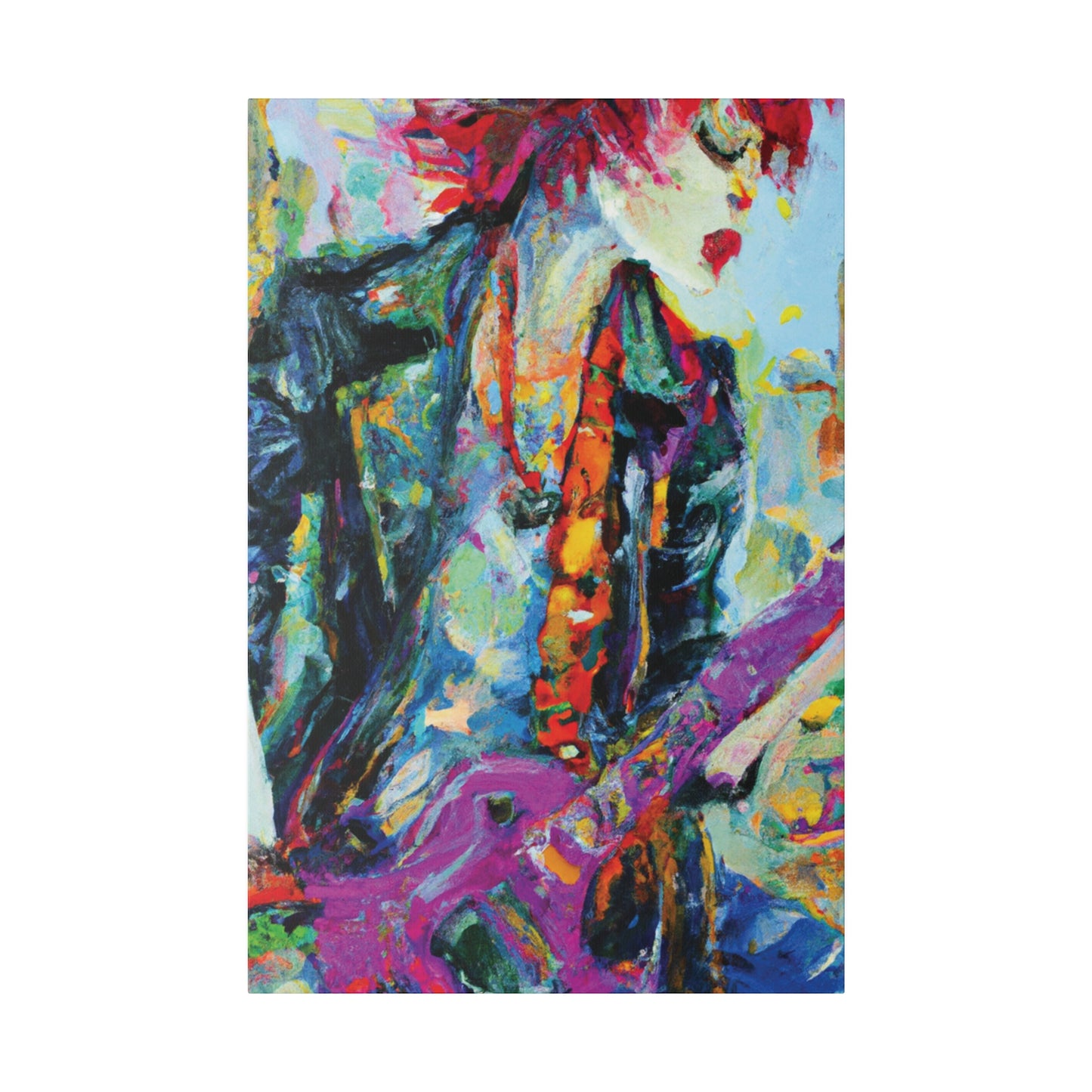 9351Q - Rockstar Oil Painting Style Print | Poster | Home Decor | Wall Art | Music Art | Canvas