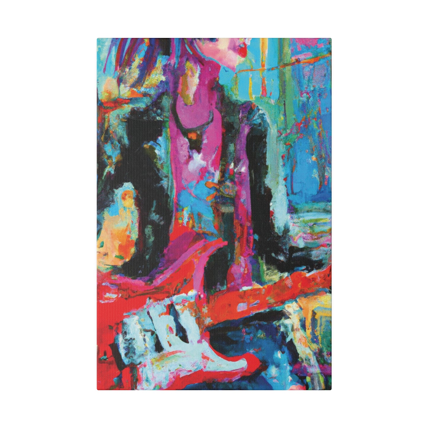 6159G - Rockstar Oil Painting Style Print | Poster | Home Decor | Wall Art | Music Art | Canvas