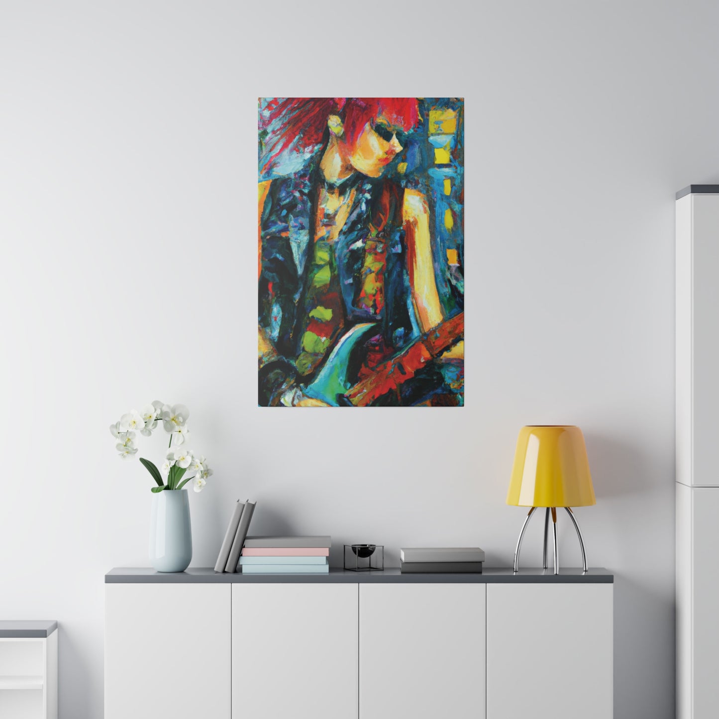 8541R - Rockstar Oil Painting Style Print | Poster | Home Decor | Wall Art | Music Art | Canvas