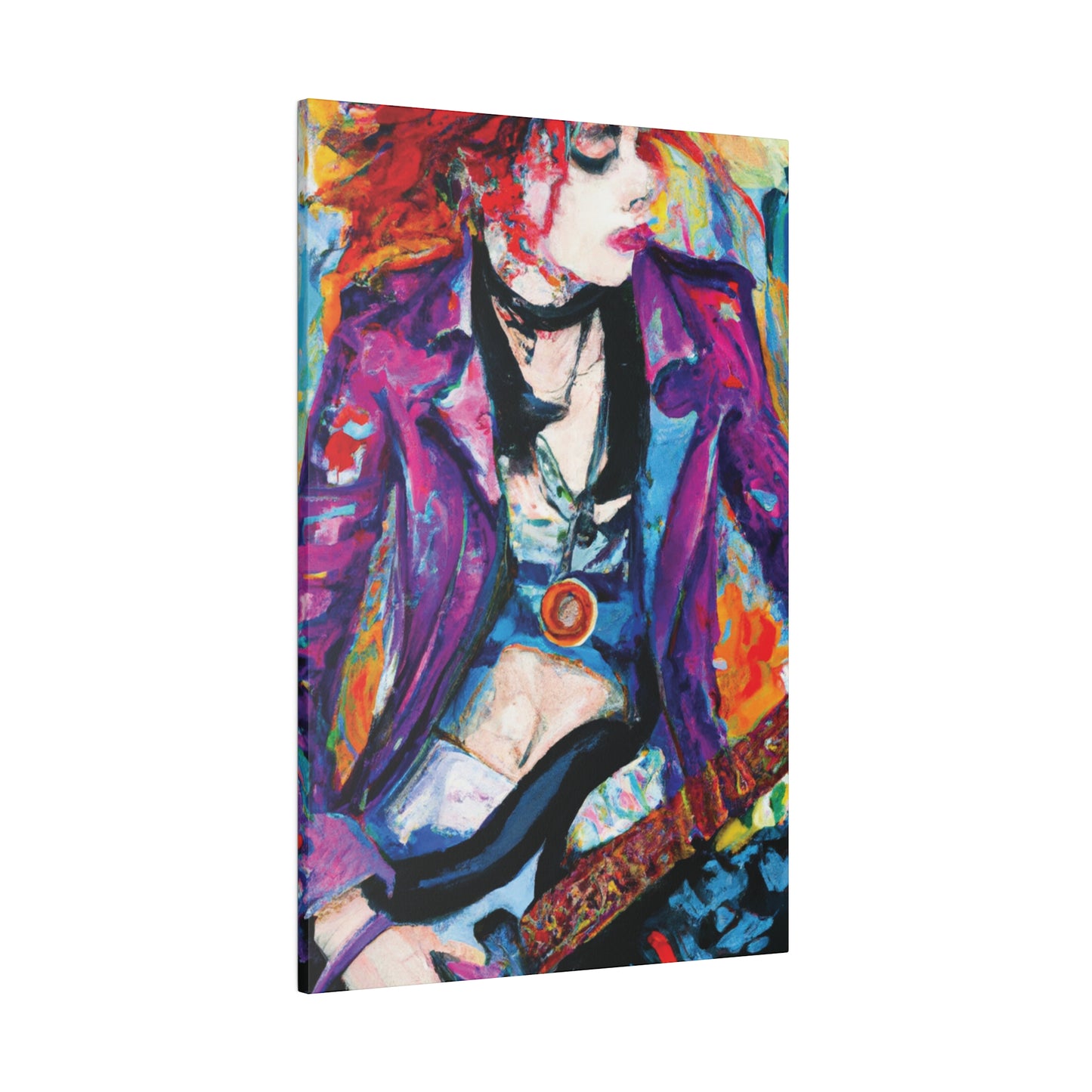 9712Y - Rockstar Oil Painting Style Print | Poster | Home Decor | Wall Art | Music Art | Canvas