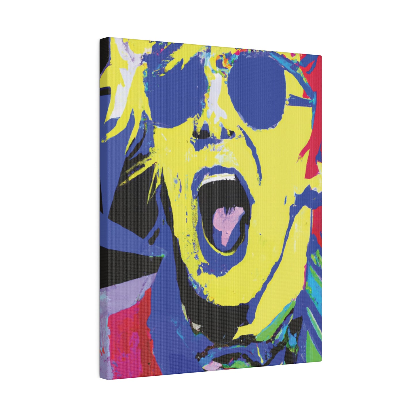 7451T - Rockstar Painting Print | Face | Abstract | Poster | Home Decor | Wall Art | Music Art | Canvas