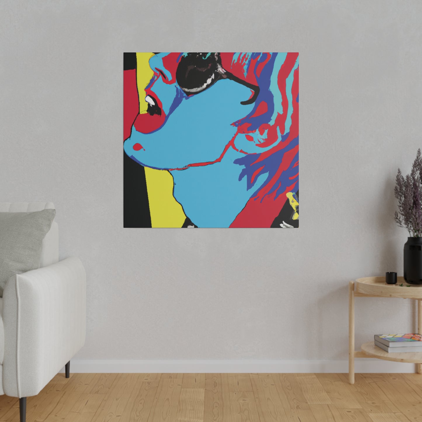 4238T - Rockstar Painting Print | Face | Abstract | Poster | Home Decor | Wall Art | Music Art | Canvas