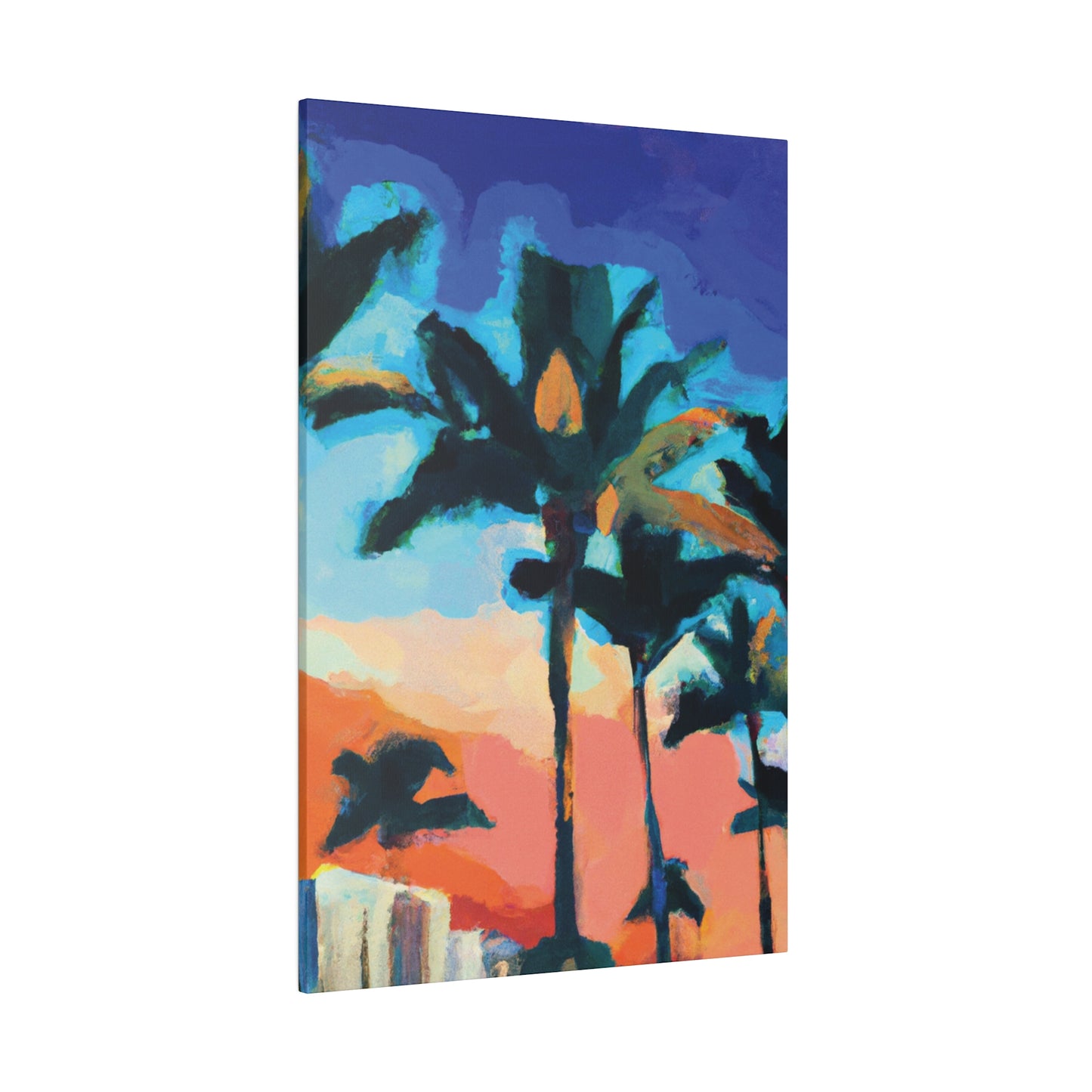 5637G - Miami Beach Sunset Painting Print | Miami | Beach | Sunset | Poster | Home Decor | Wall Art | Canvas