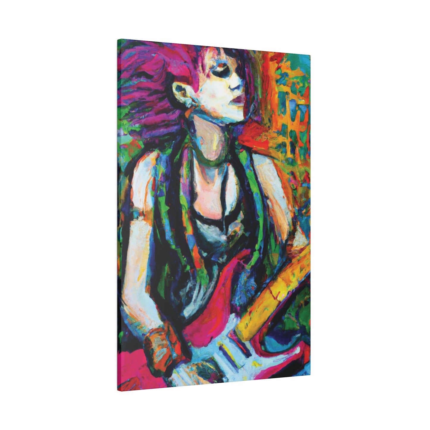 9572N - Rockstar Oil Painting Style Print | Poster | Home Decor | Wall Art | Music Art | Canvas