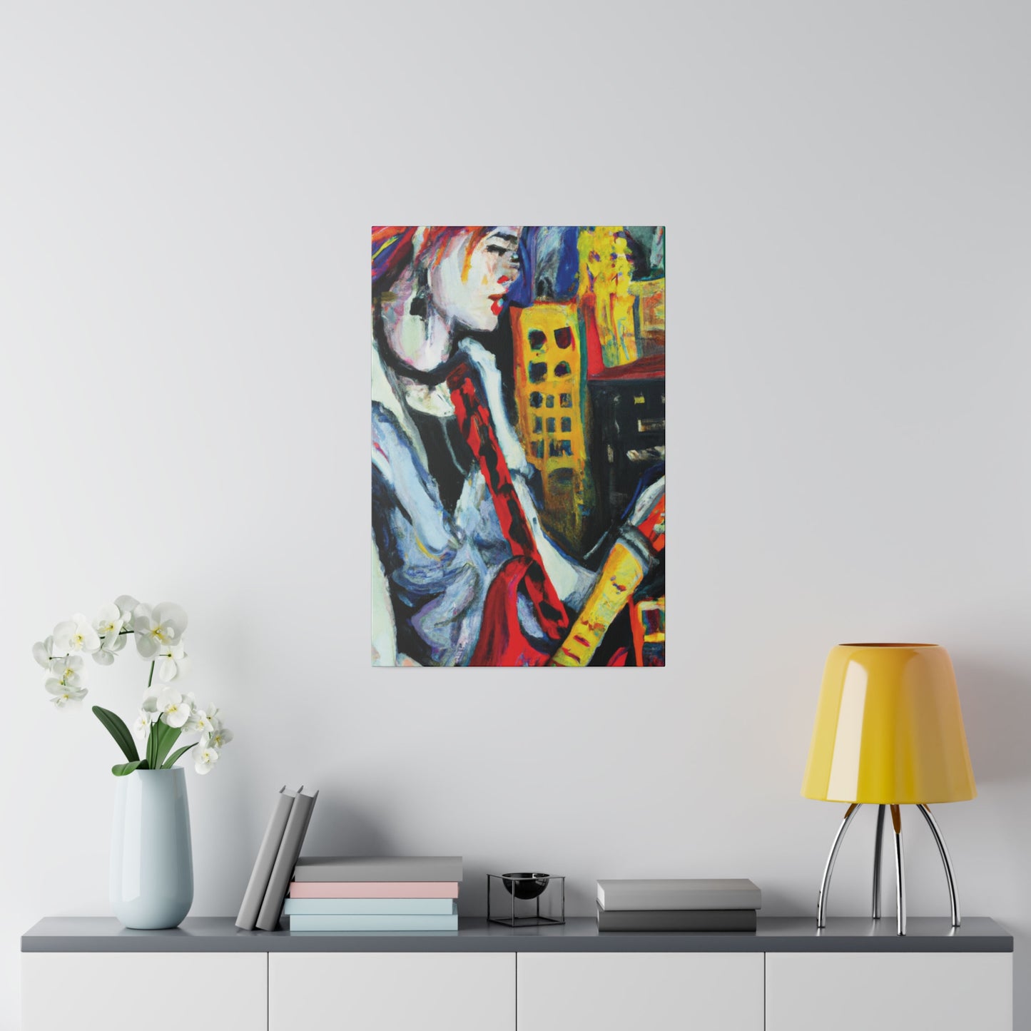 4053F - Rockstar Oil Painting Style Print | Poster | Home Decor | Wall Art | Music Art | Canvas