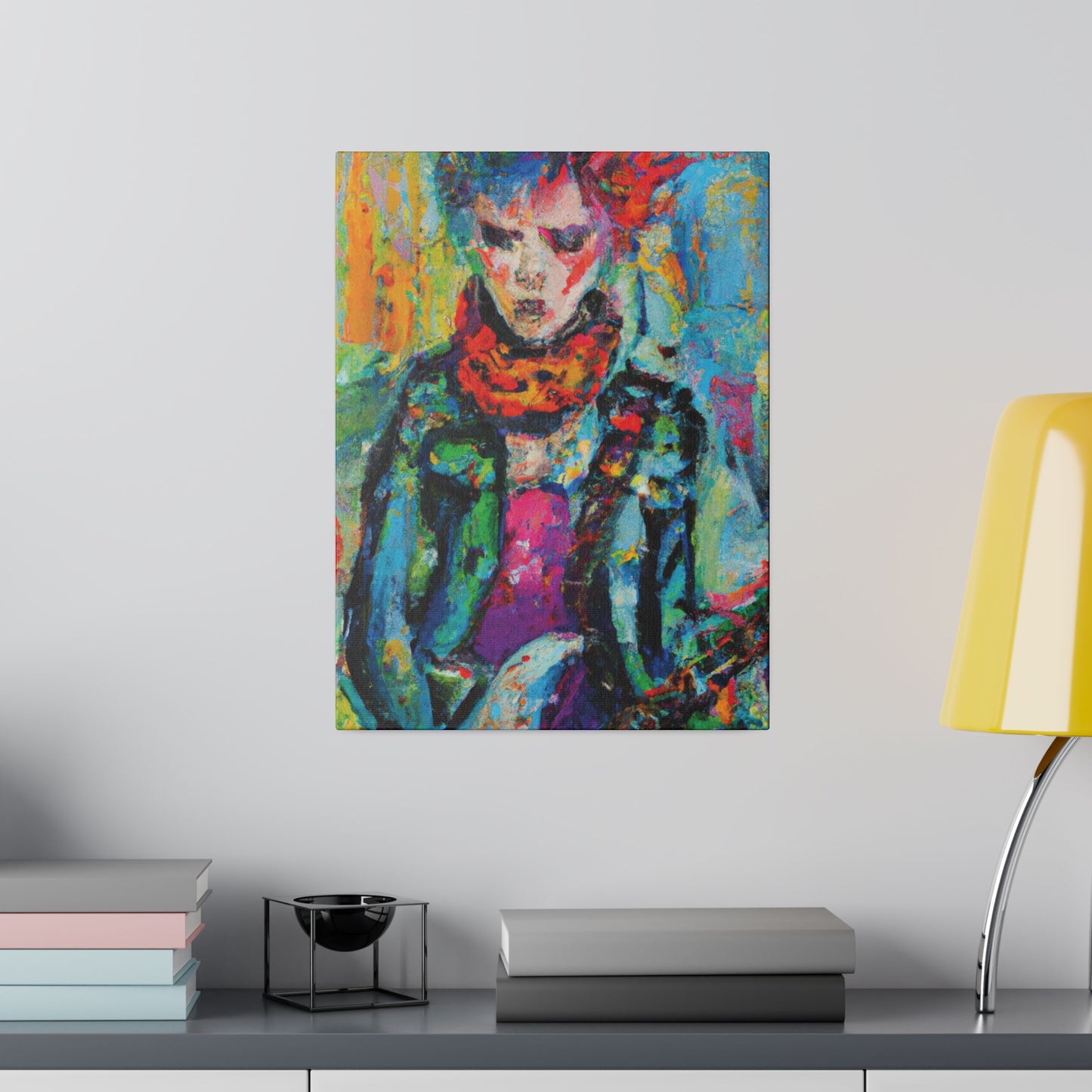 9432X - Rockstar Oil Painting Style Print | Poster | Home Decor | Wall Art | Music Art | Canvas