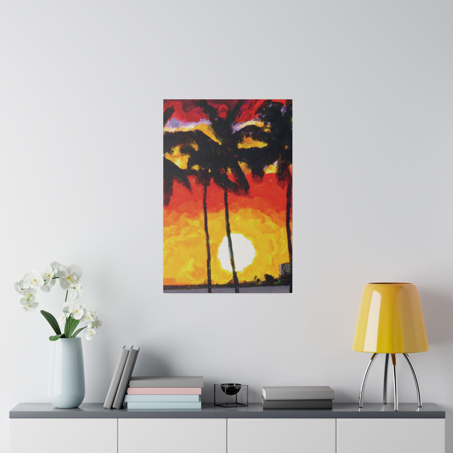 6973R - Miami Beach Sunset Painting Print | Miami | Beach | Sunset | Poster | Home Decor | Wall Art | Canvas