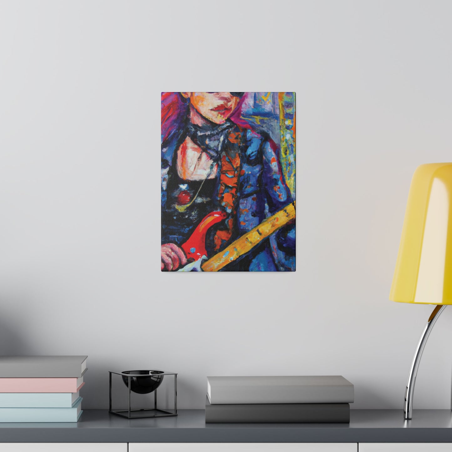 9231K - Rockstar Oil Painting Style Print | Poster | Home Decor | Wall Art | Music Art | Canvas