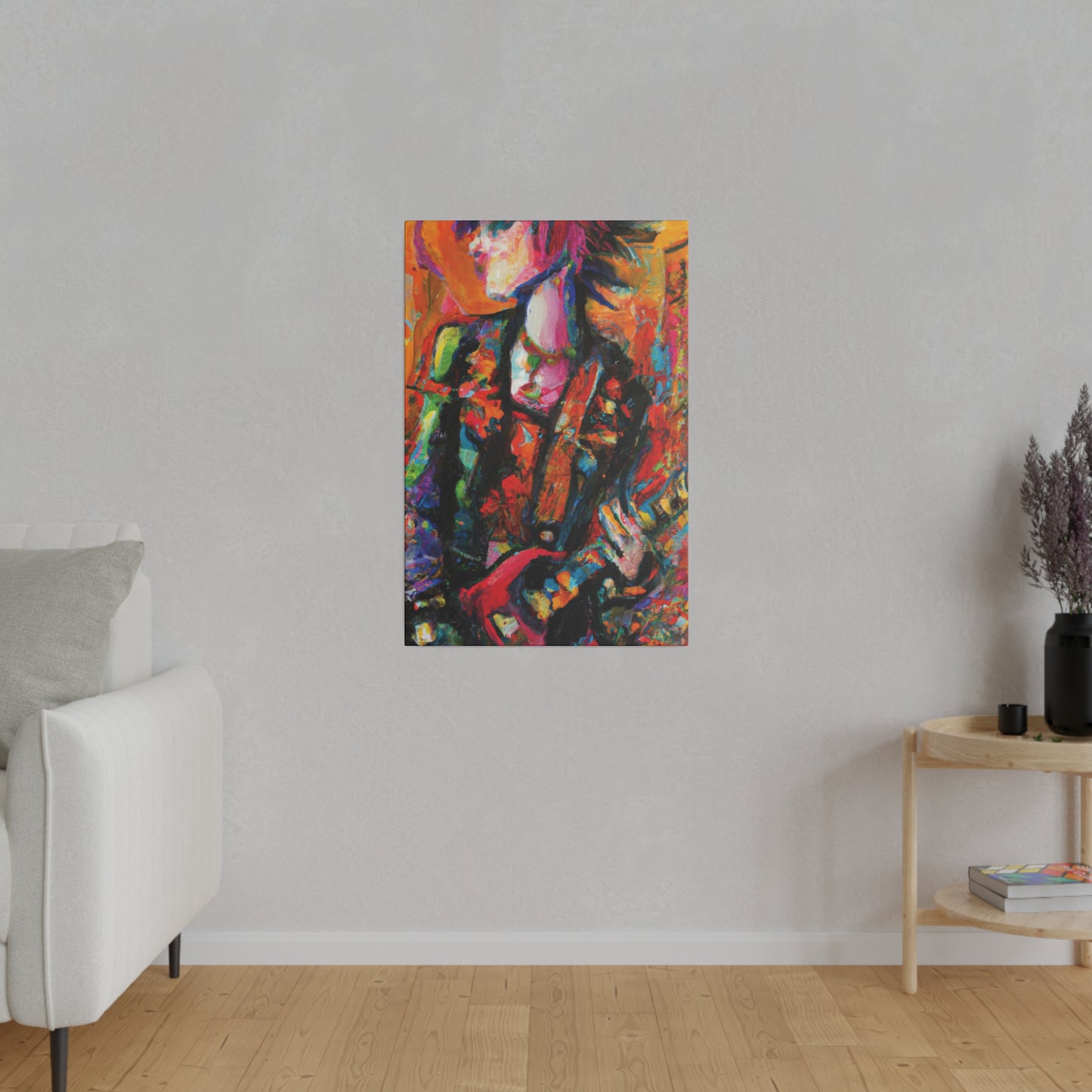 8245G - Rockstar Oil Painting Style Print | Poster | Home Decor | Wall Art | Music Art | Canvas