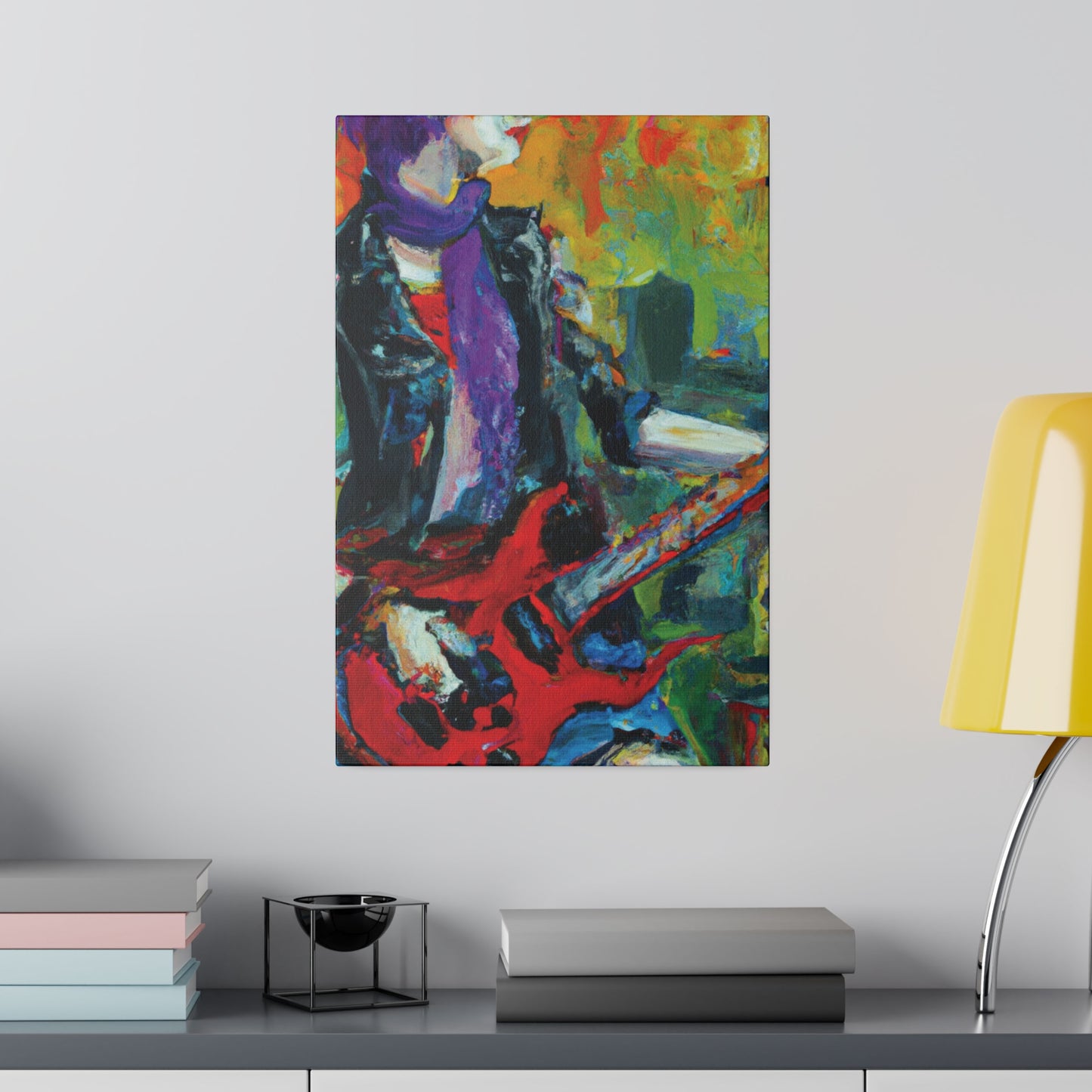 9823K - Rockstar Oil Painting Style Print | Poster | Home Decor | Wall Art | Music Art | Canvas