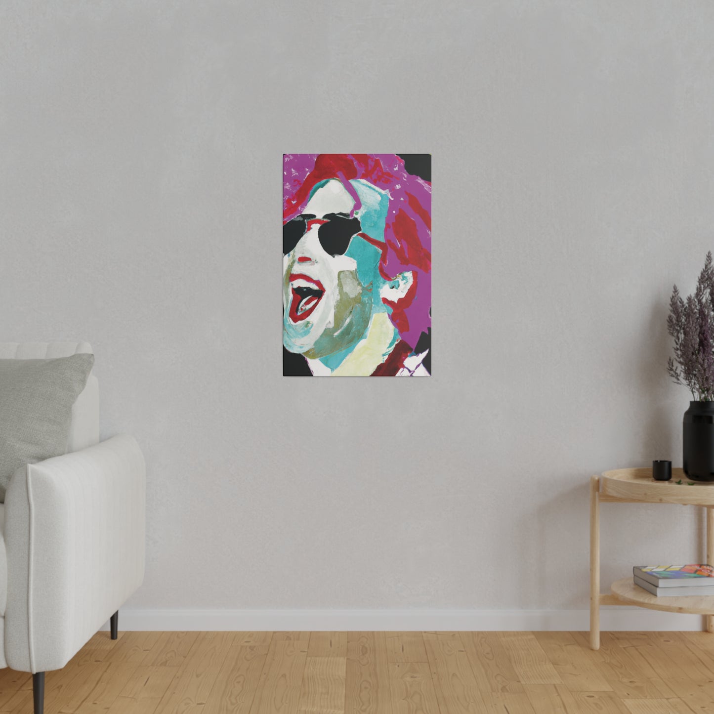 7676H - Rockstar Painting Print | Face | Abstract | Poster | Home Decor | Wall Art | Music Art | Canvas