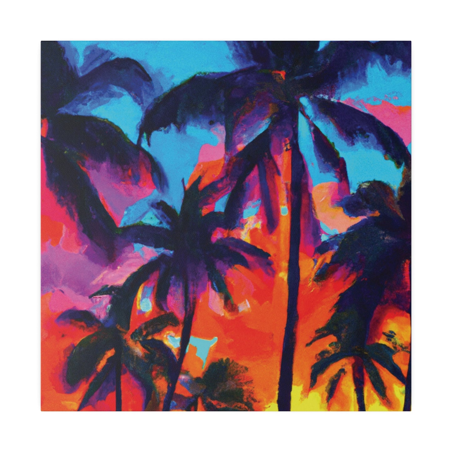 4672F - Miami Beach Sunset Painting Print | Miami | Beach | Sunset | Poster | Home Decor | Wall Art | Canvas