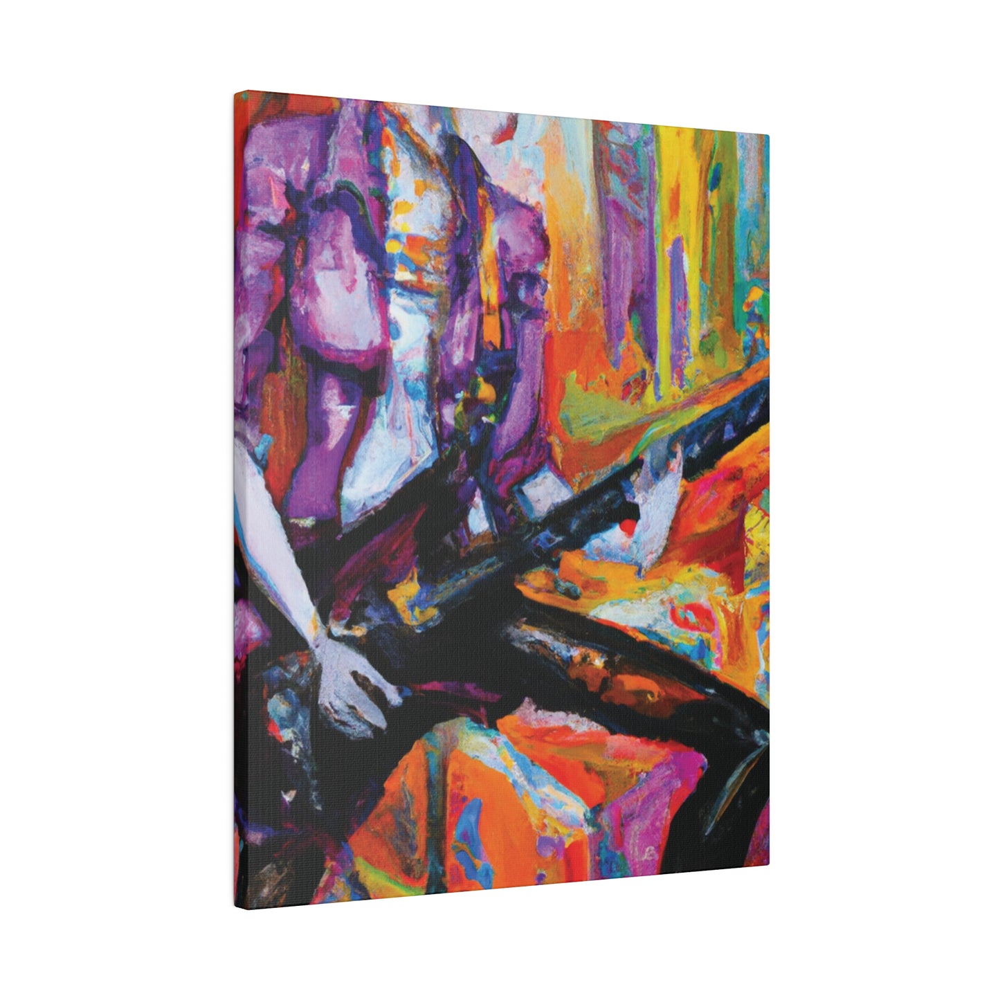 477F - Rockstar Oil Painting Style Print | Poster | Home Decor | Wall Art | Music Art | Canvas