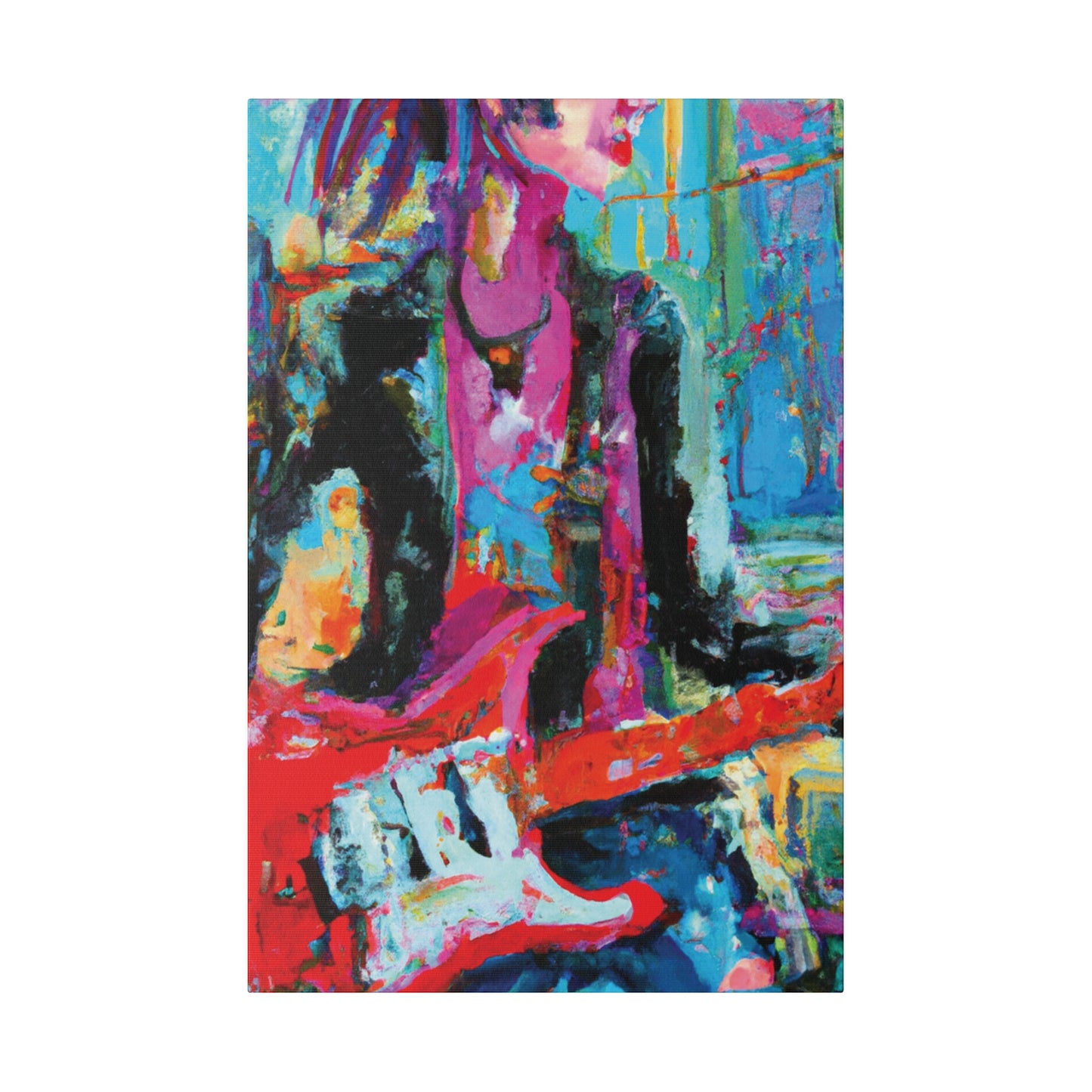 6159G - Rockstar Oil Painting Style Print | Poster | Home Decor | Wall Art | Music Art | Canvas